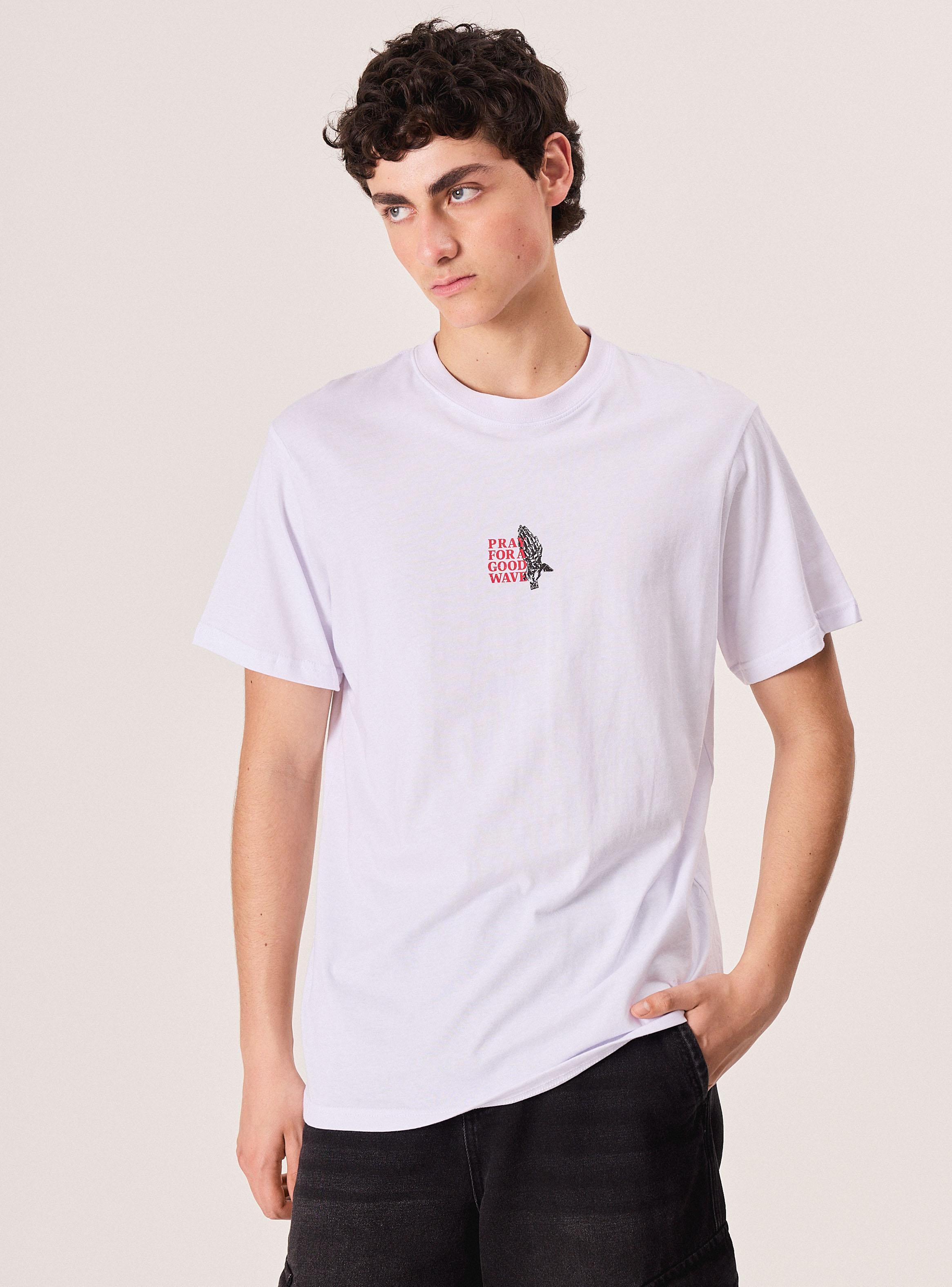 Polera Manga Corta Estampado Frontal Espalda Cuello Redondo-0