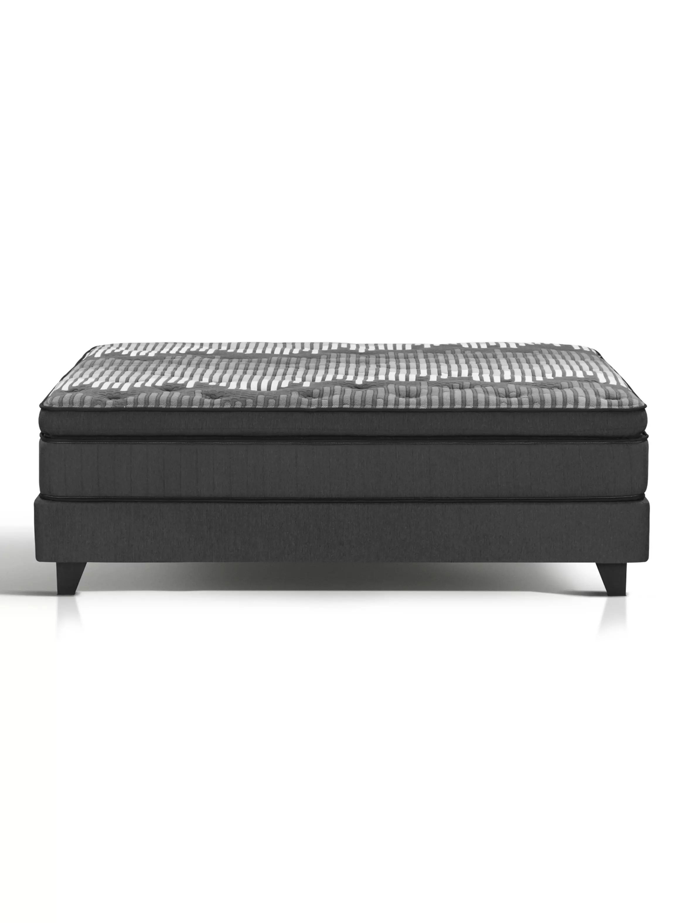 Cama Europea Legacy Plush 2 Plazas (150x200) + Respaldo Design Grafito-2