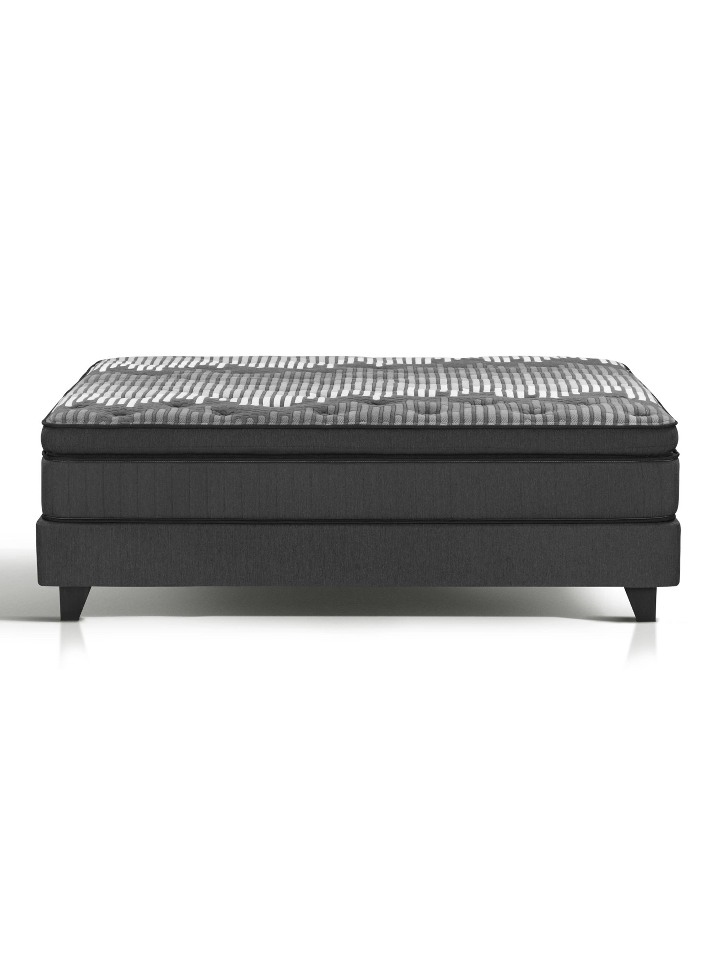 Cama Europea Legacy Plush King (180x200) + Respaldo Design Grafito-2