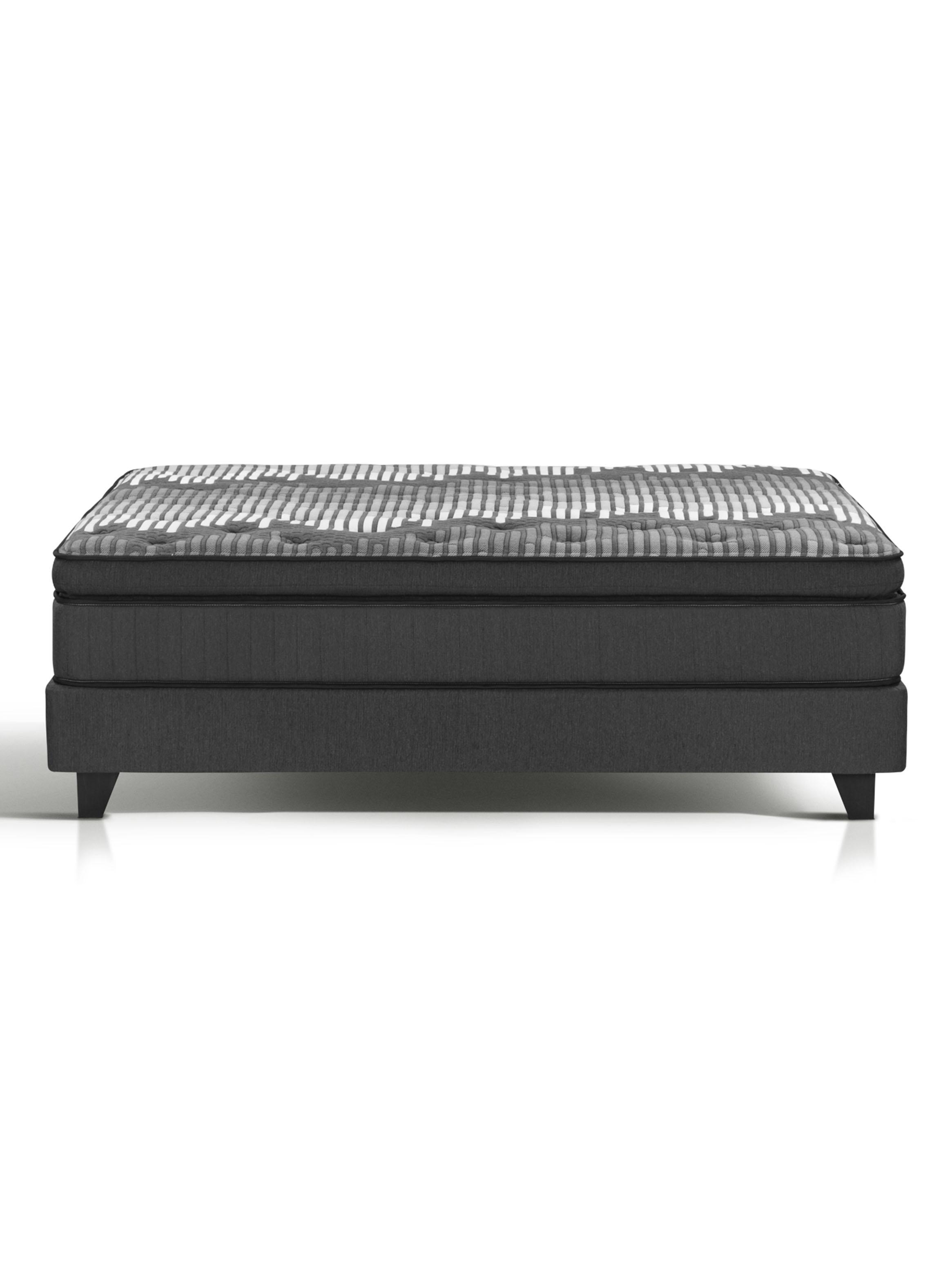 Cama Europea Legacy Plush Súper King (200x200) + Respaldo Design Gris-2