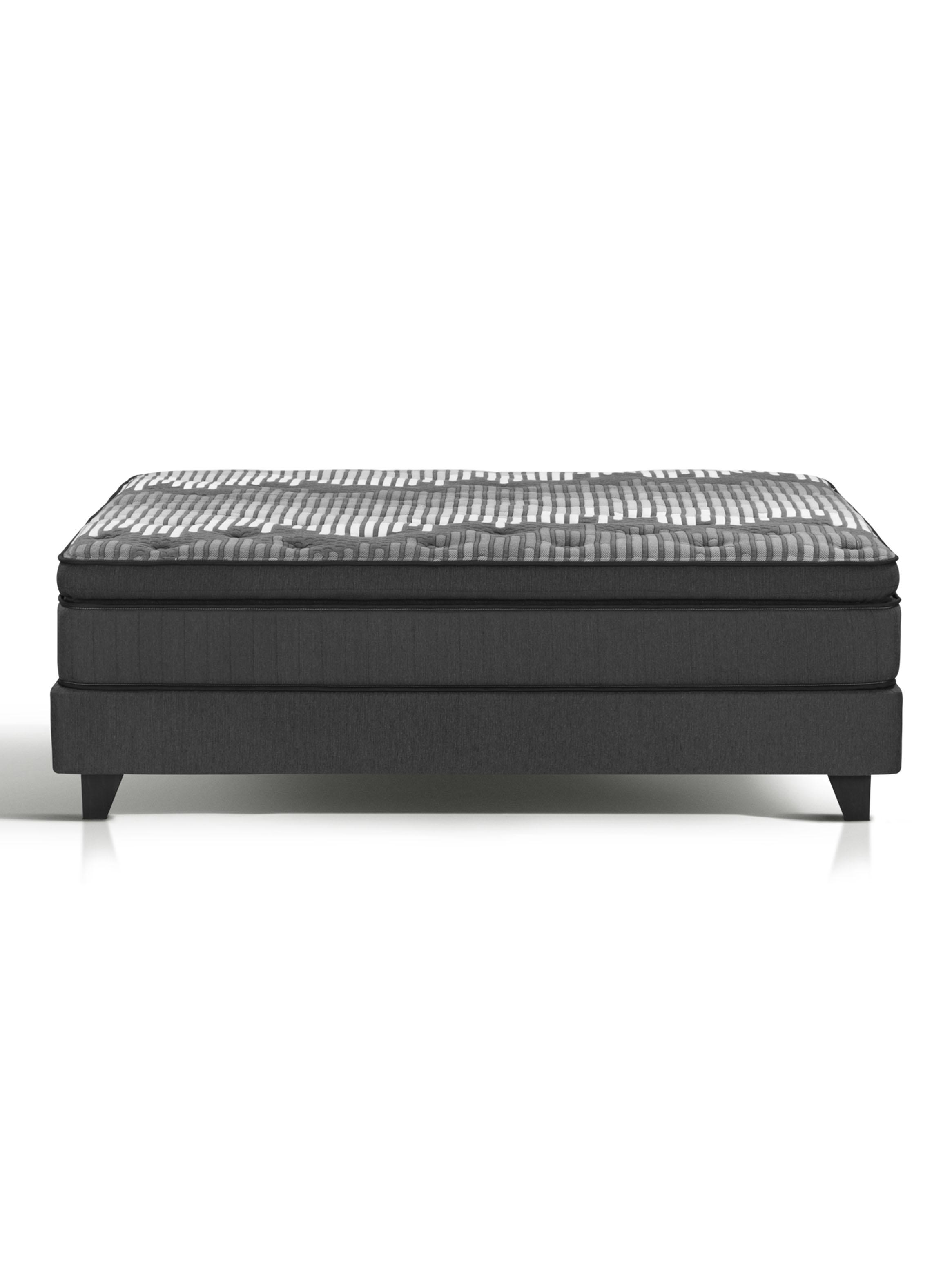 Cama Europea Legacy Plush 2 Plazas (150x200) + Respaldo Modern + Velador Rover-2