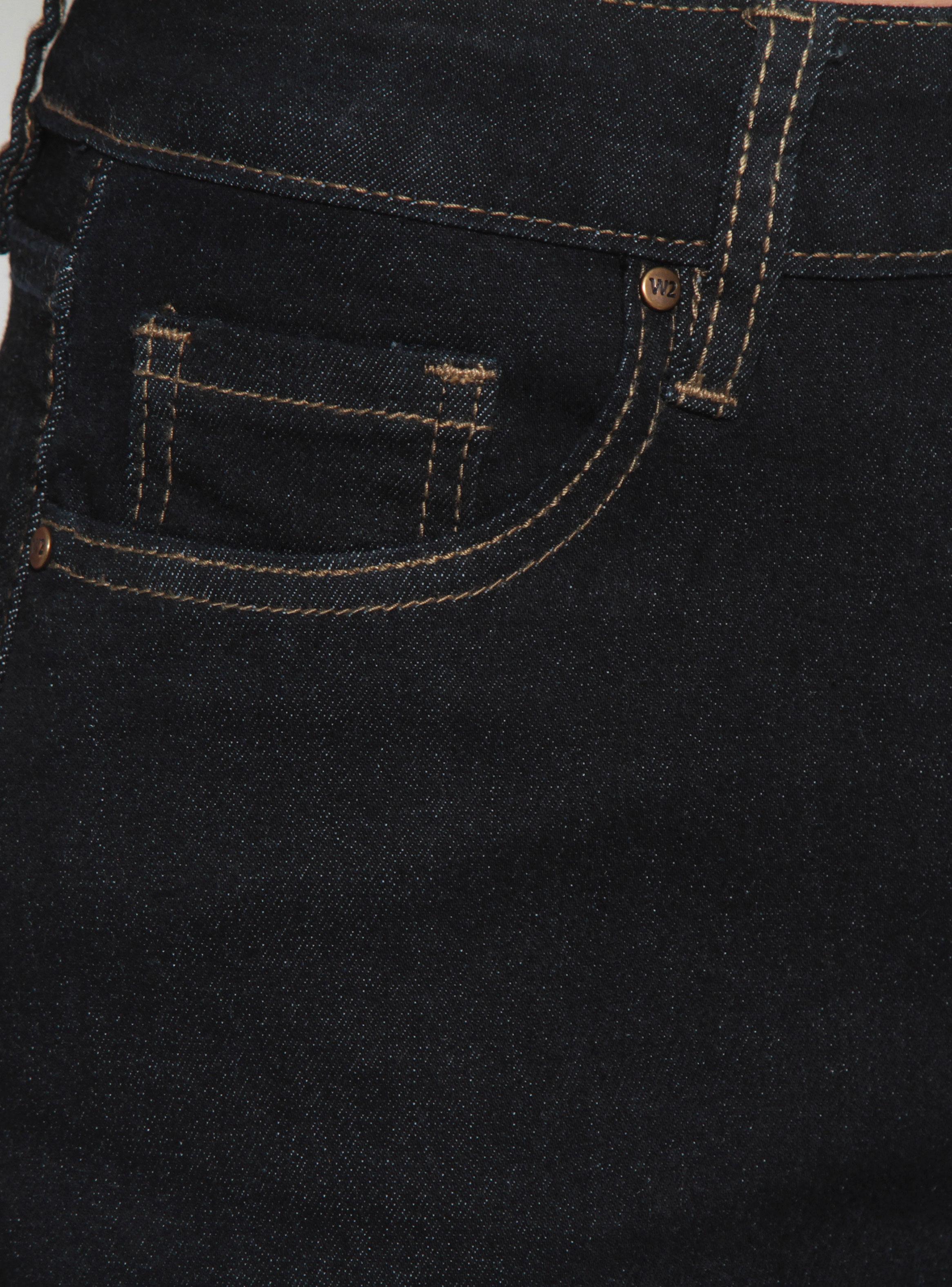Jeans Wide Leg Cuffed Tiro Alto Pretina Básica 1 Botón-2