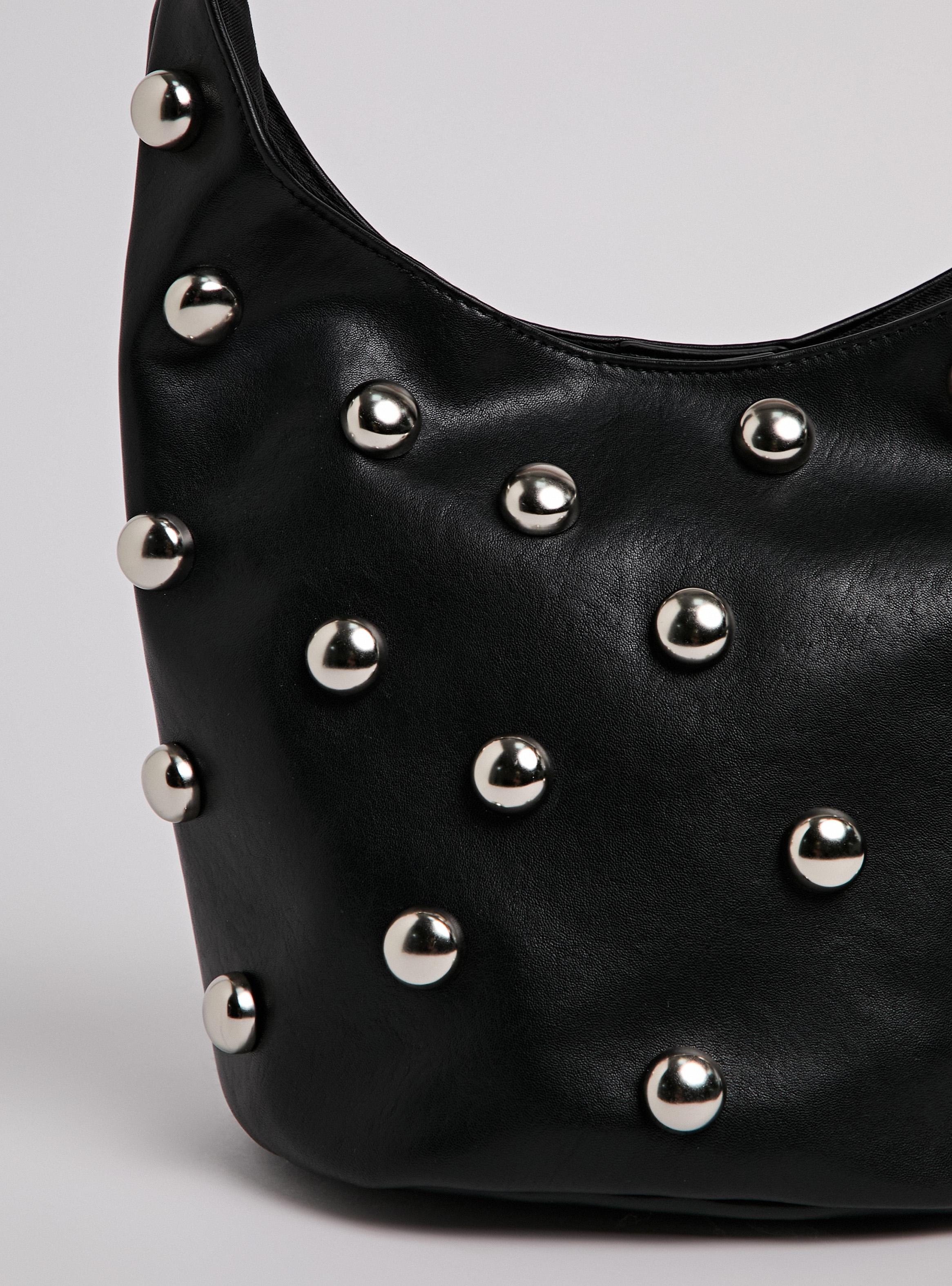 Cartera de Hombro con Tachas y Argollas Metálicas-4