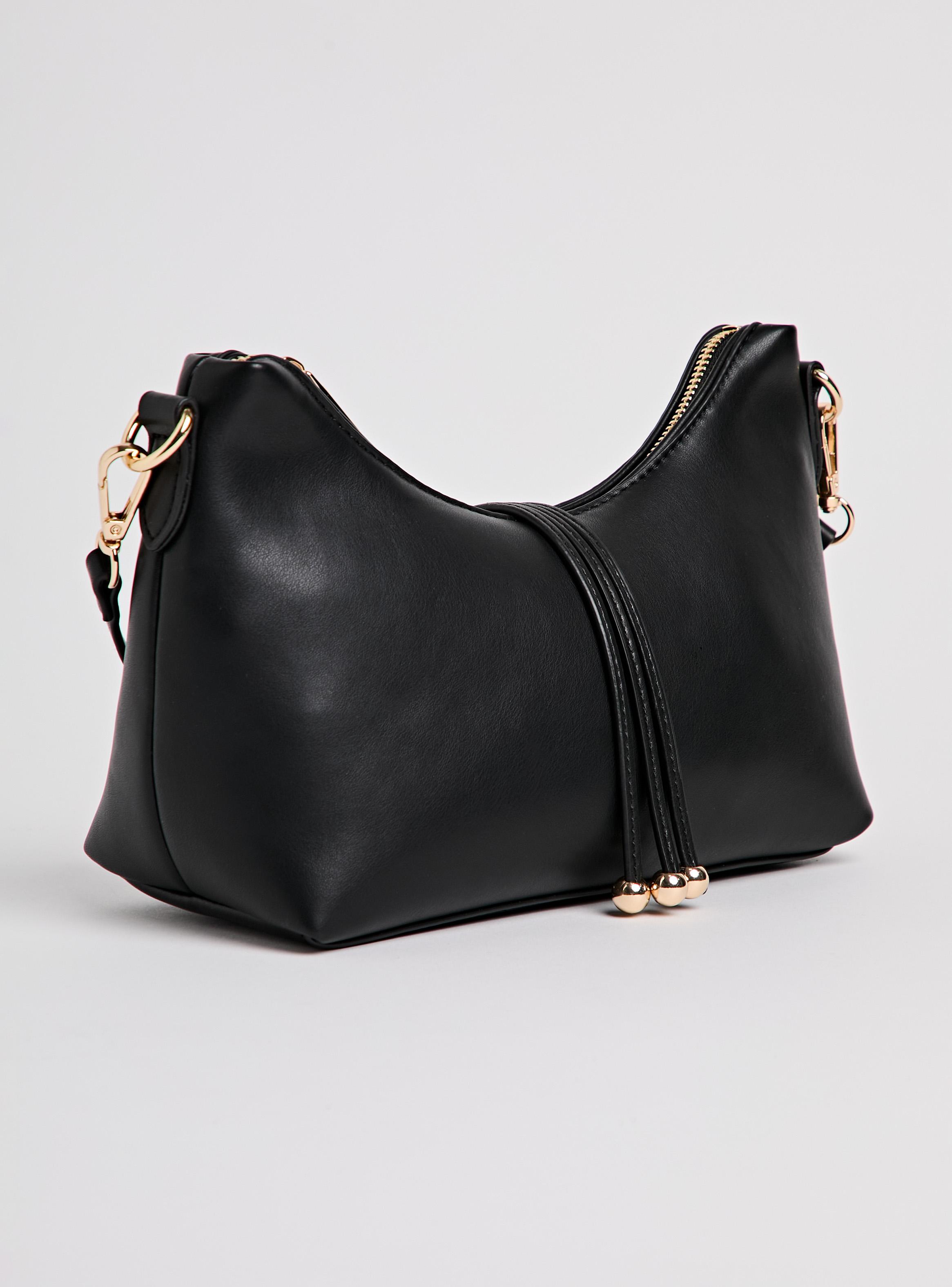 Cartera de Hombro Crossbody con Detalle Circular Metálico-1