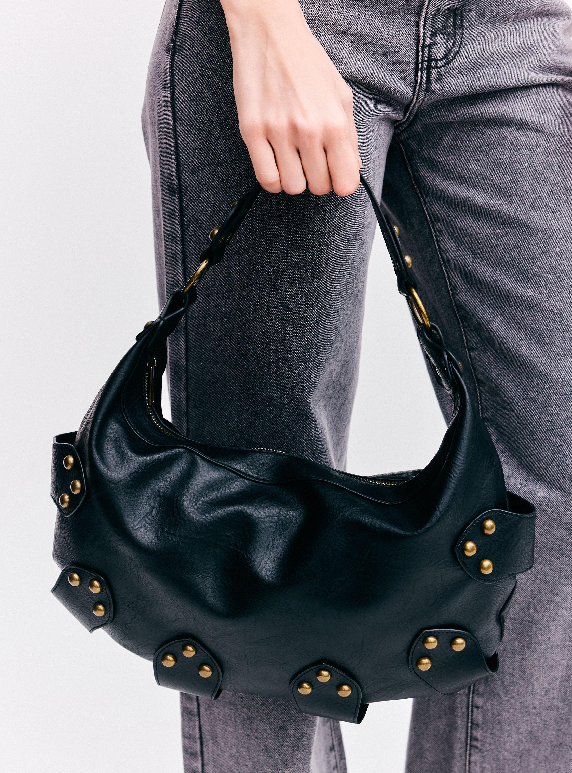 Cartera de Hombro Diseño Tachas Metálicas Eco Cuero-1