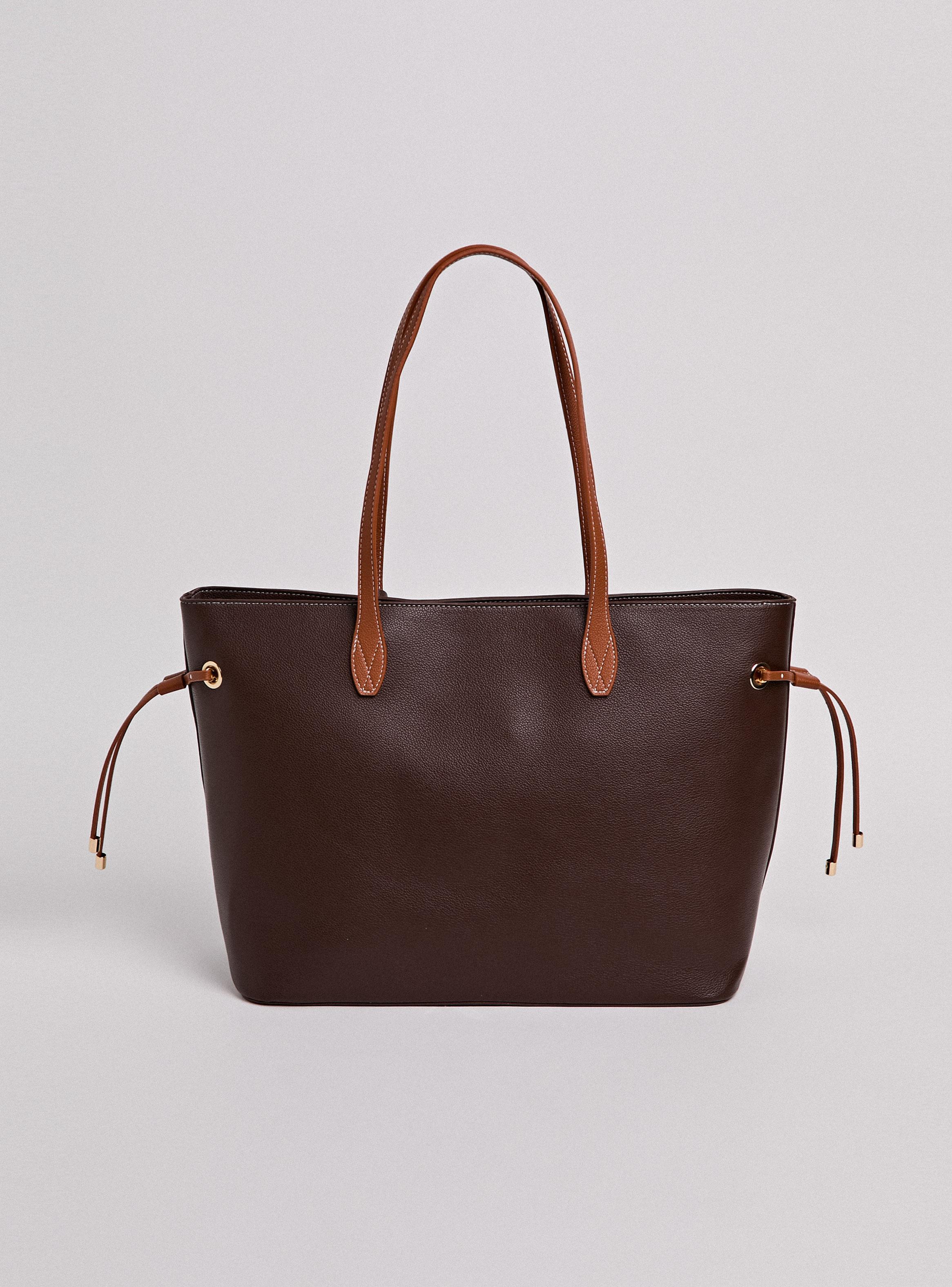 Cartera de Hombro Totebag Textura con Tiras-2