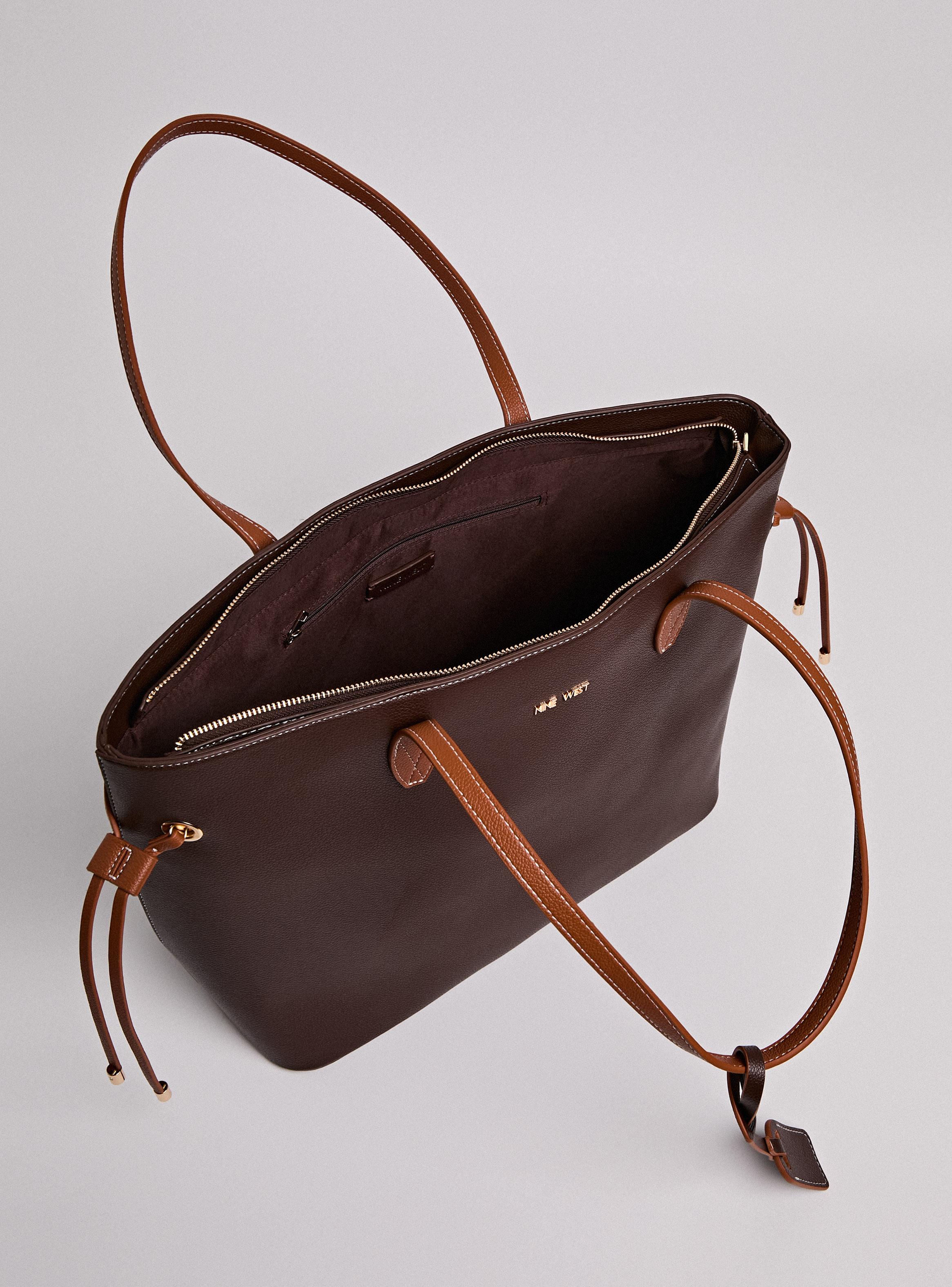 Cartera de Hombro Totebag Textura con Tiras-3