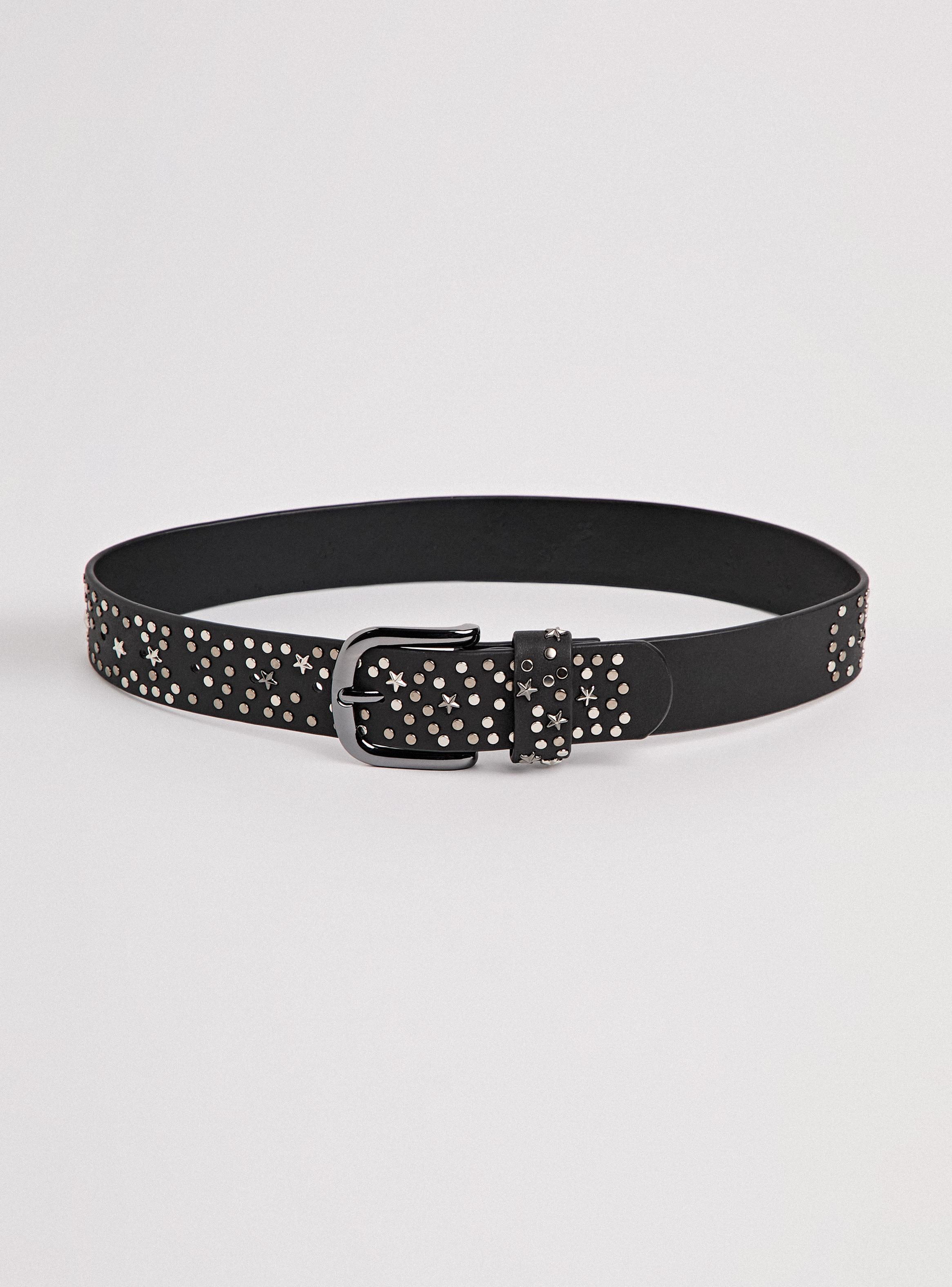 Cinturón con Tachas y Estrellas Metálicas Ecocuero-3
