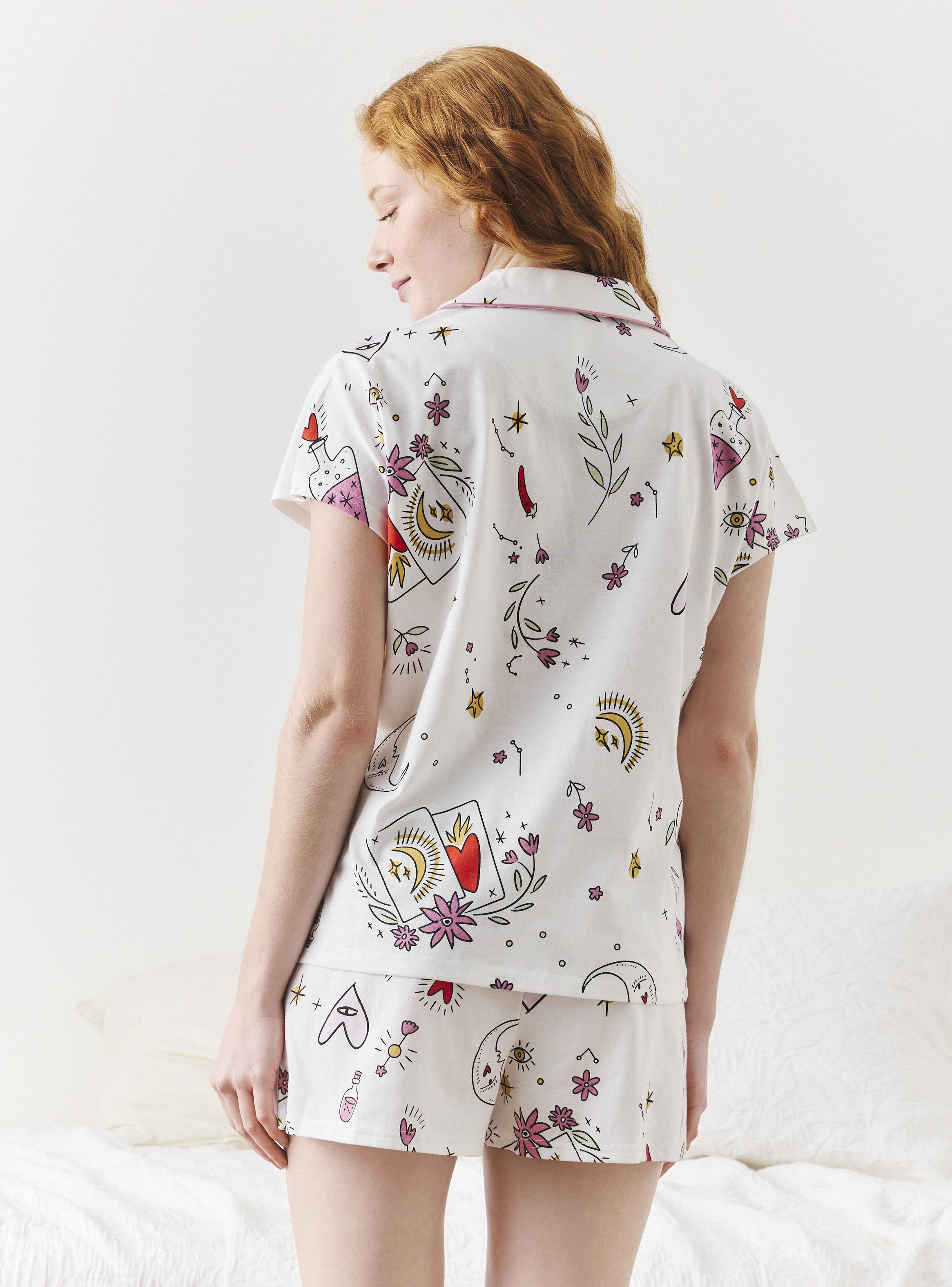 Pijama Camisero Estampado Star-1