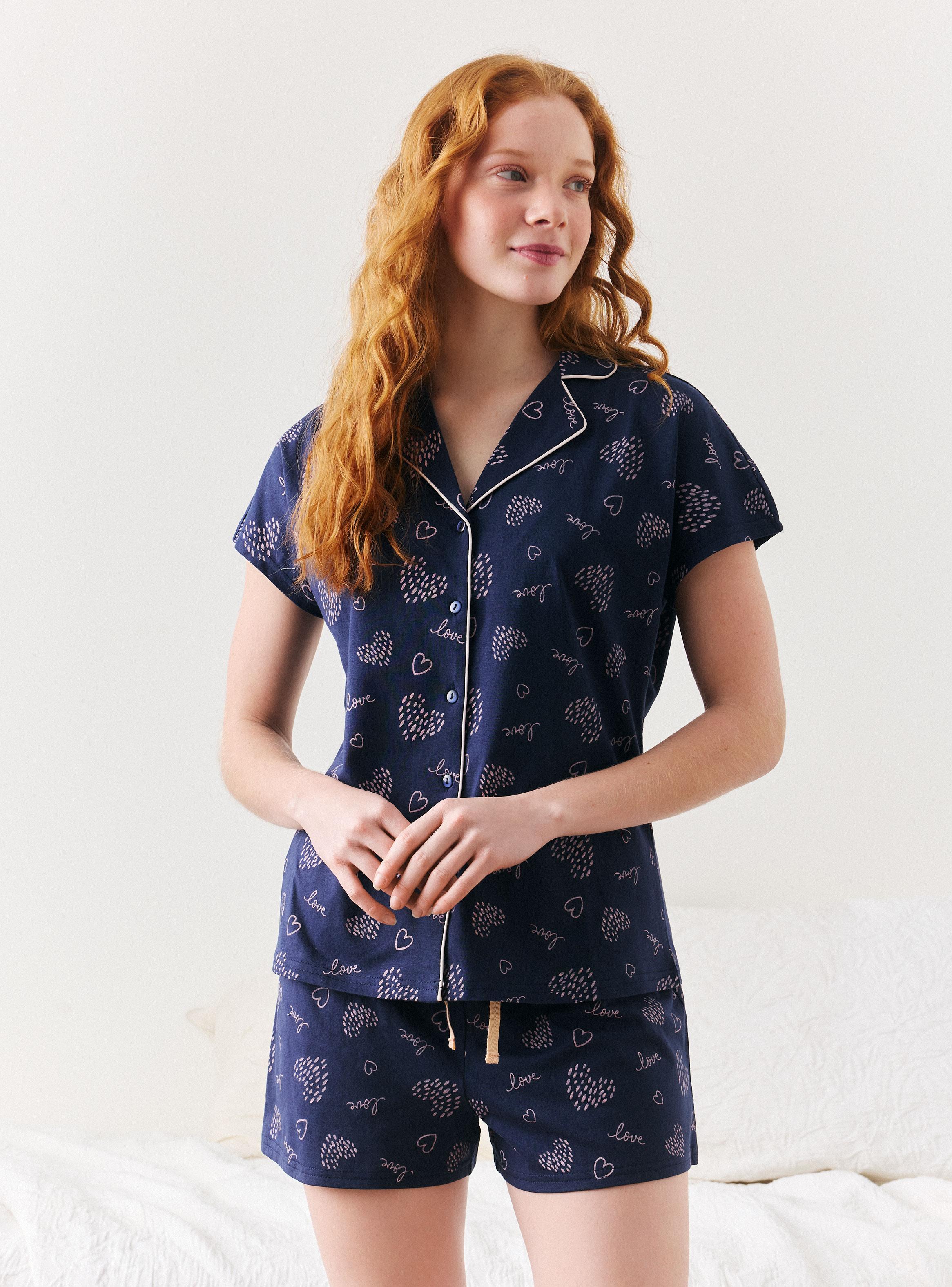 Pijama Camisero Estampado Star-0