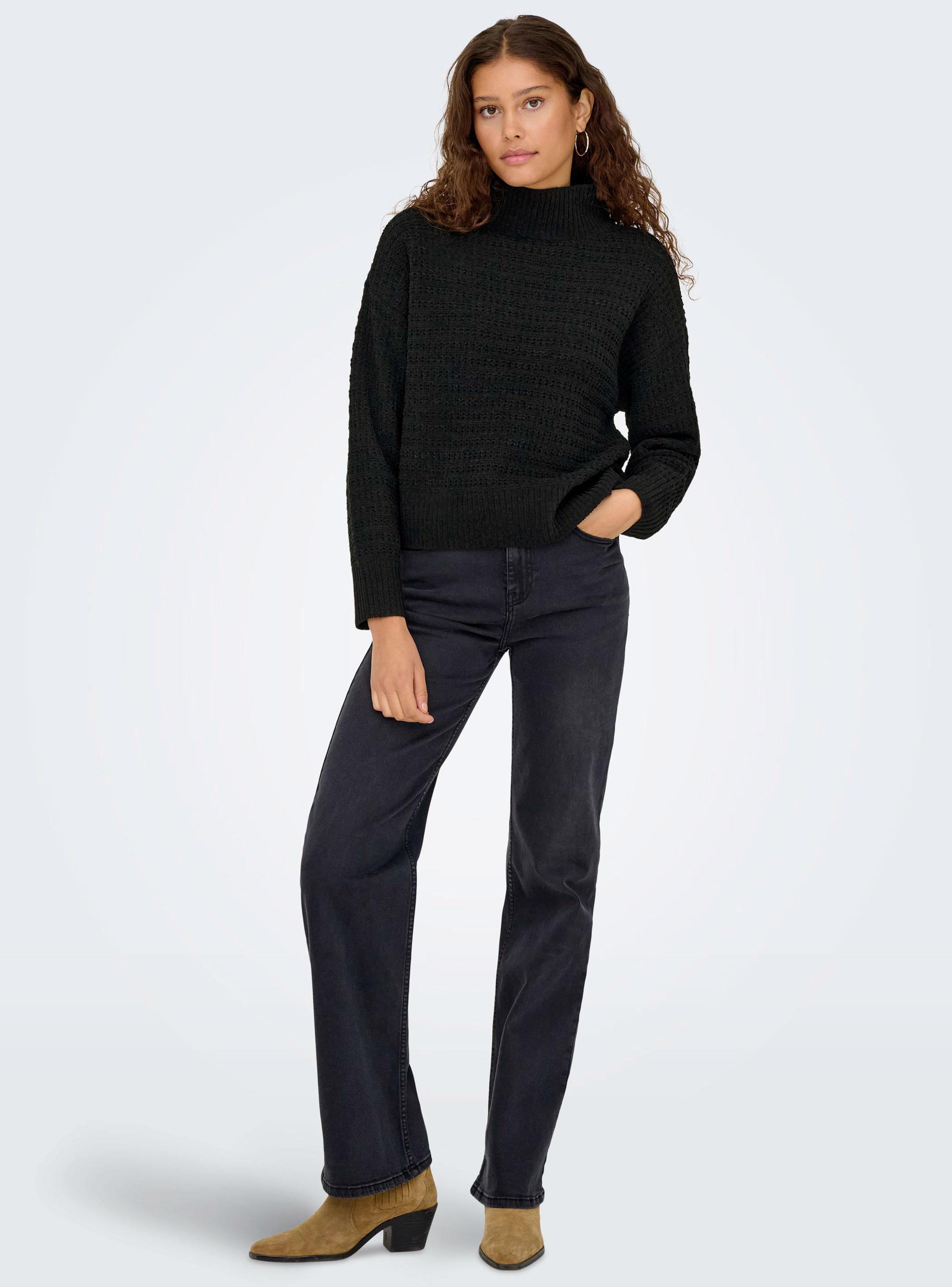 Sweater Punto de Cuello Alto Globo-3