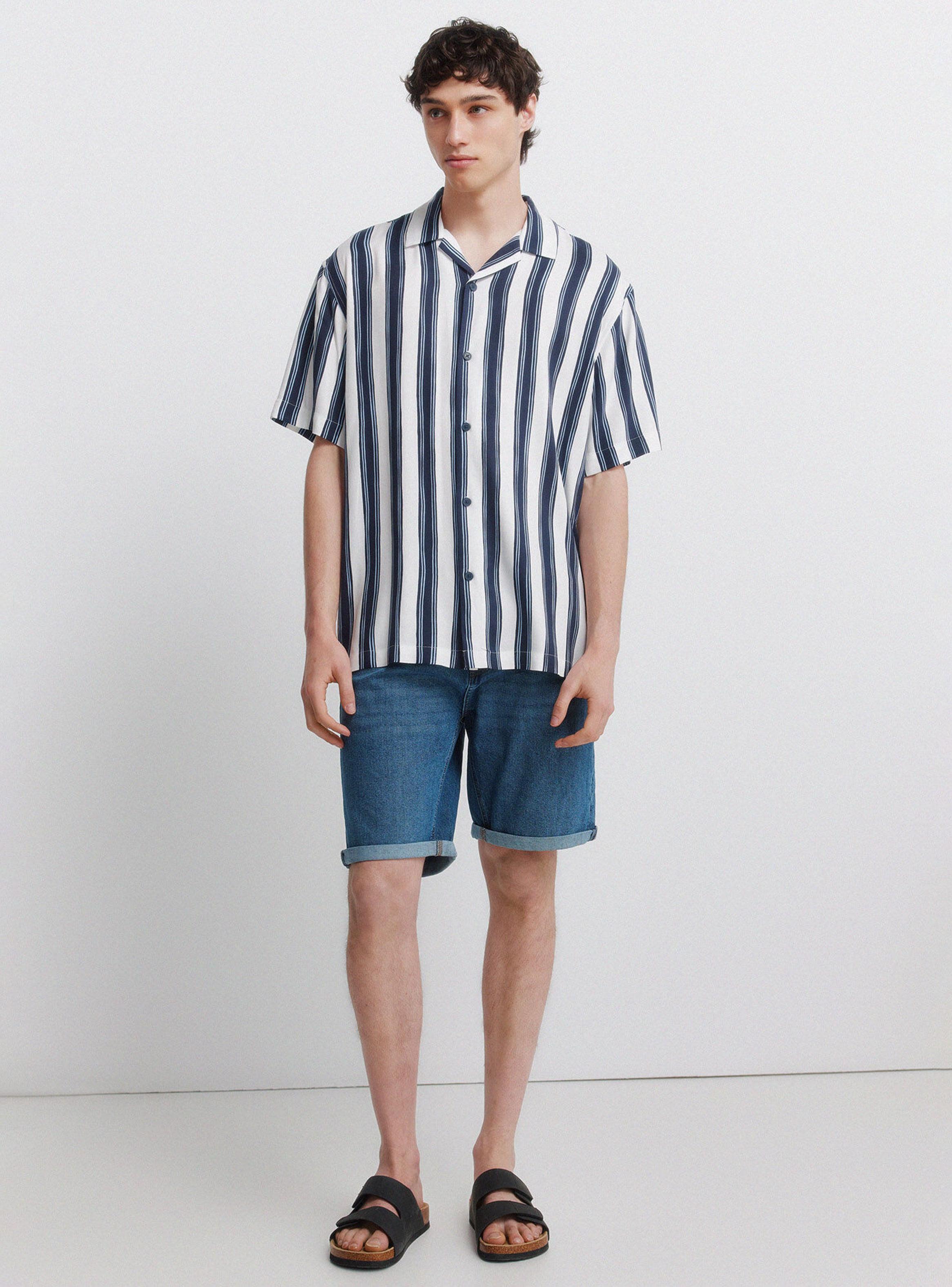Bermuda Vaquera Tiro Medio Regular Fit-5
