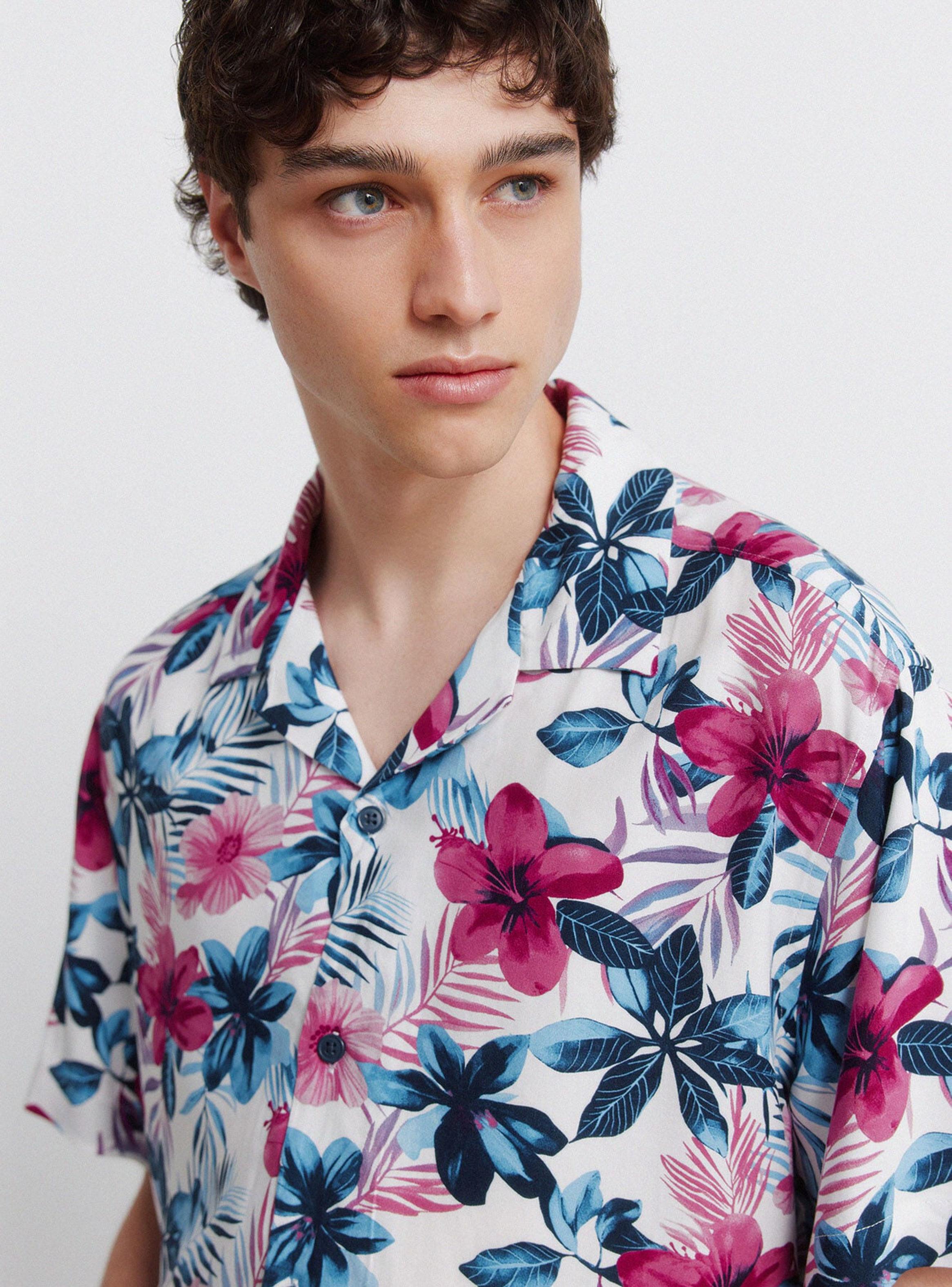 Camisa Manga Corta Viscosa Estampada-2
