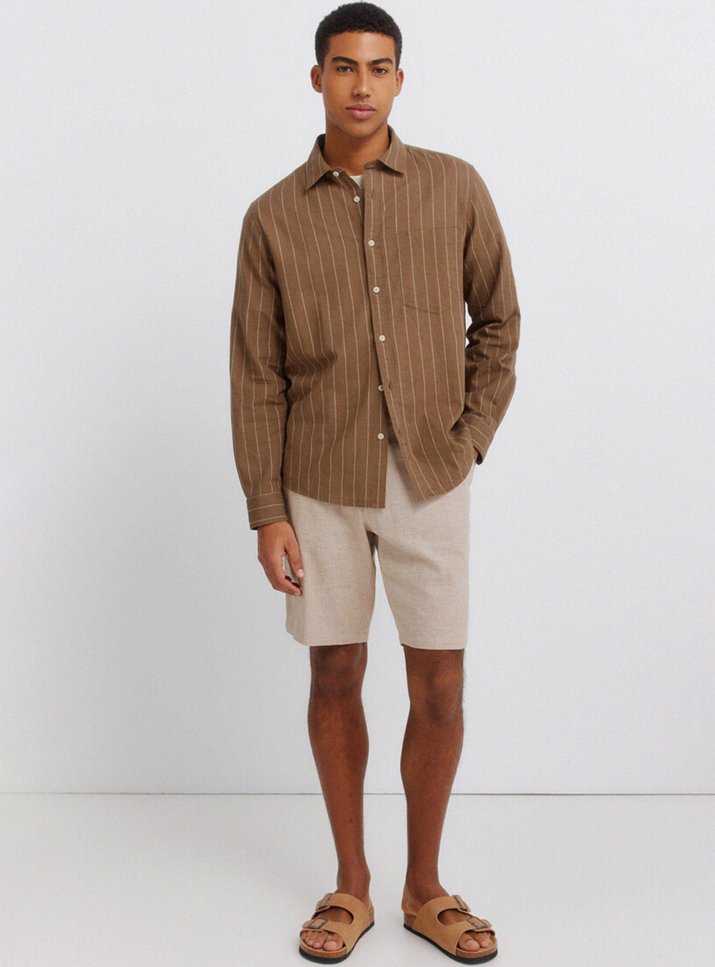 Bermudas Dobby Comfort Fit de Lino-5