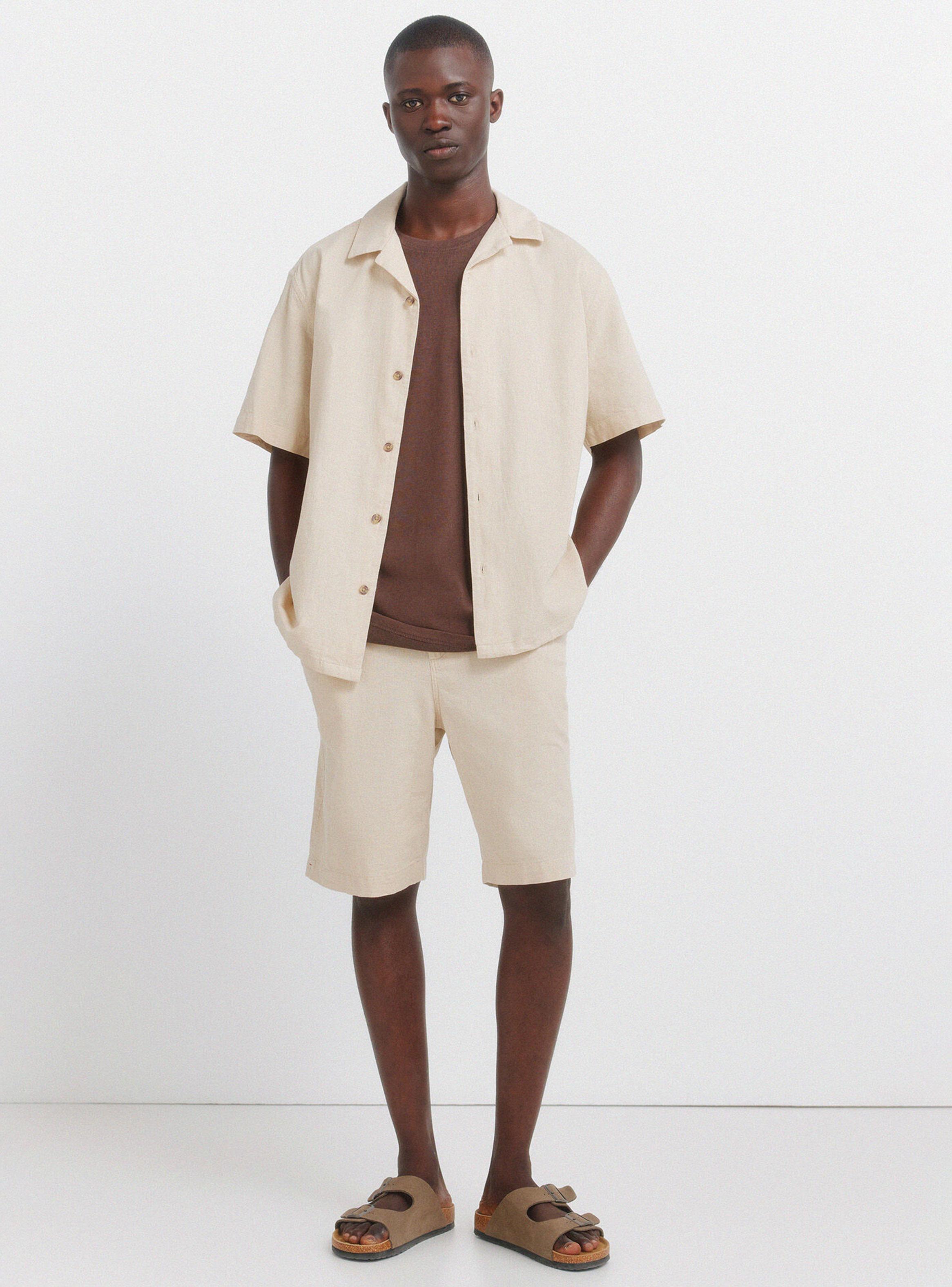 Bermuda Lino Relaxed Fit-5