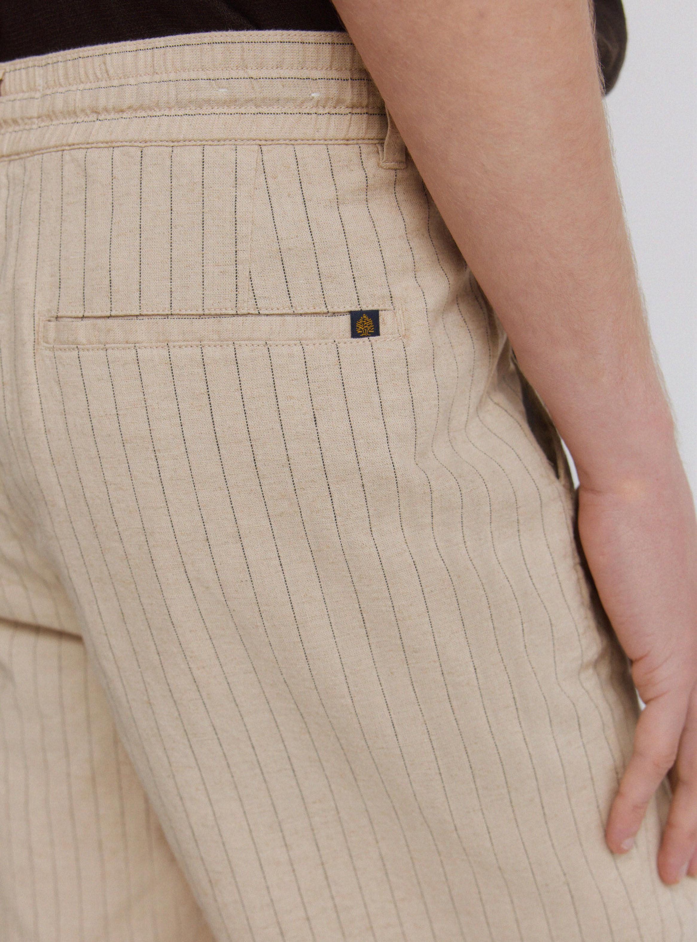 Bermuda Lino Rayas Comfort Slim Fit-4