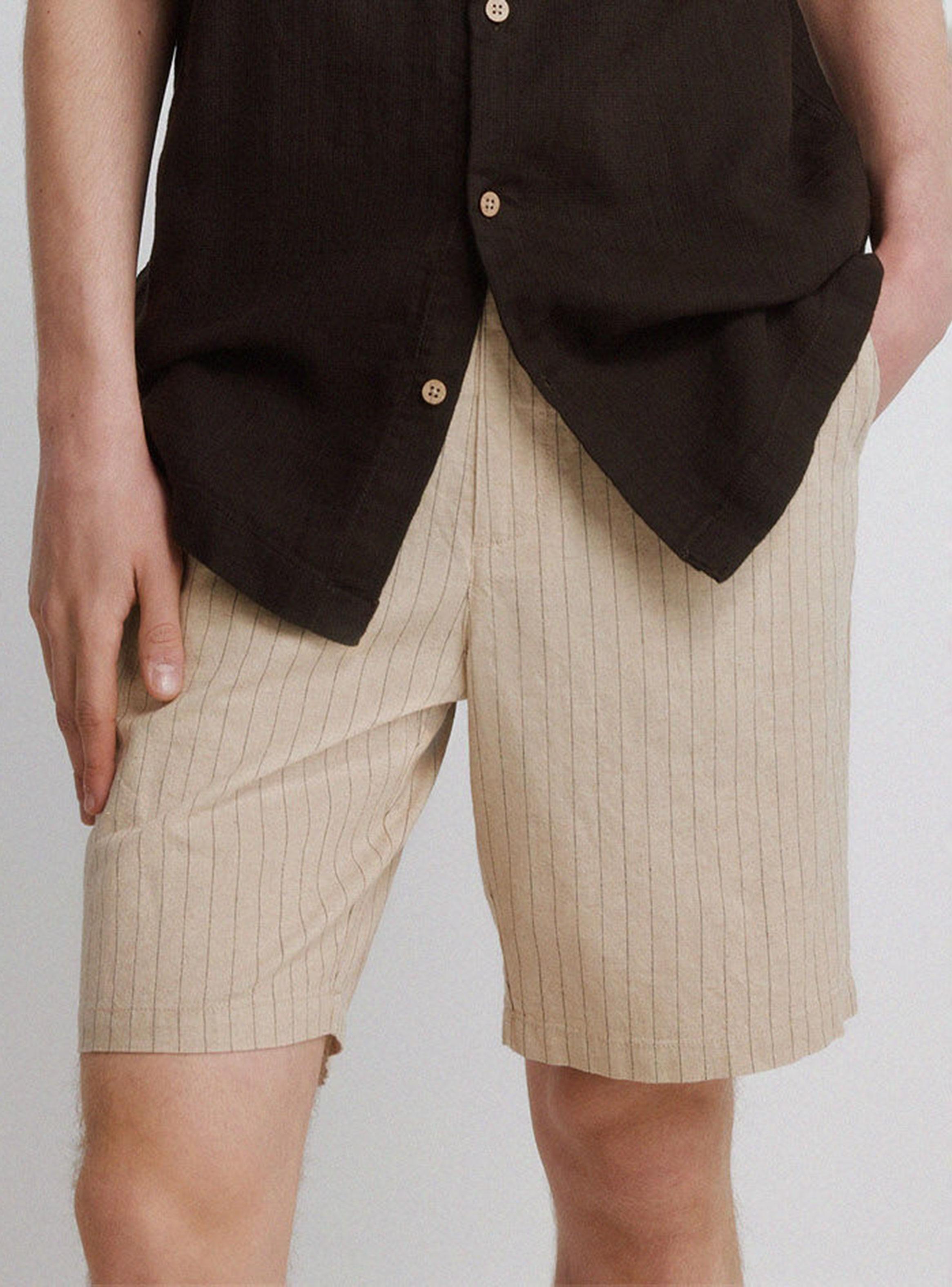 Bermuda Lino Rayas Comfort Slim Fit-2