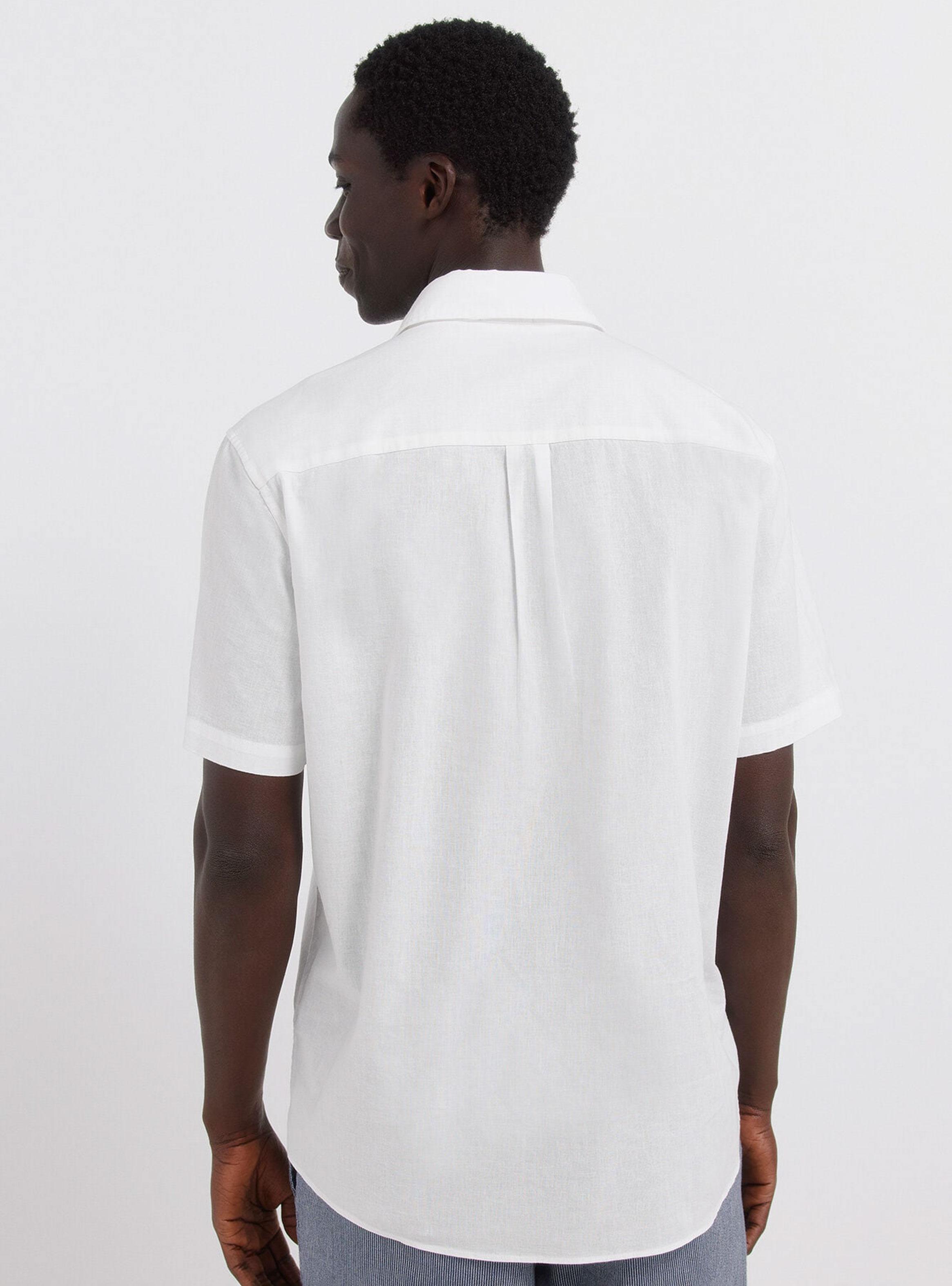 Camisa Manga Corta Lino Botones-1