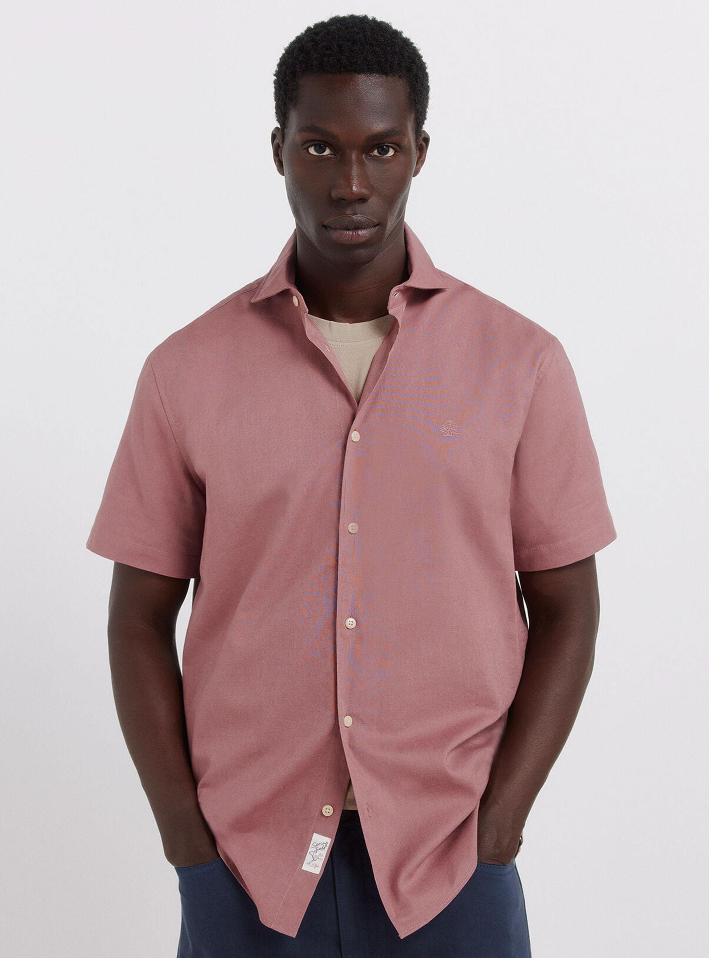 Camisa Manga Corta Lino Botones-0