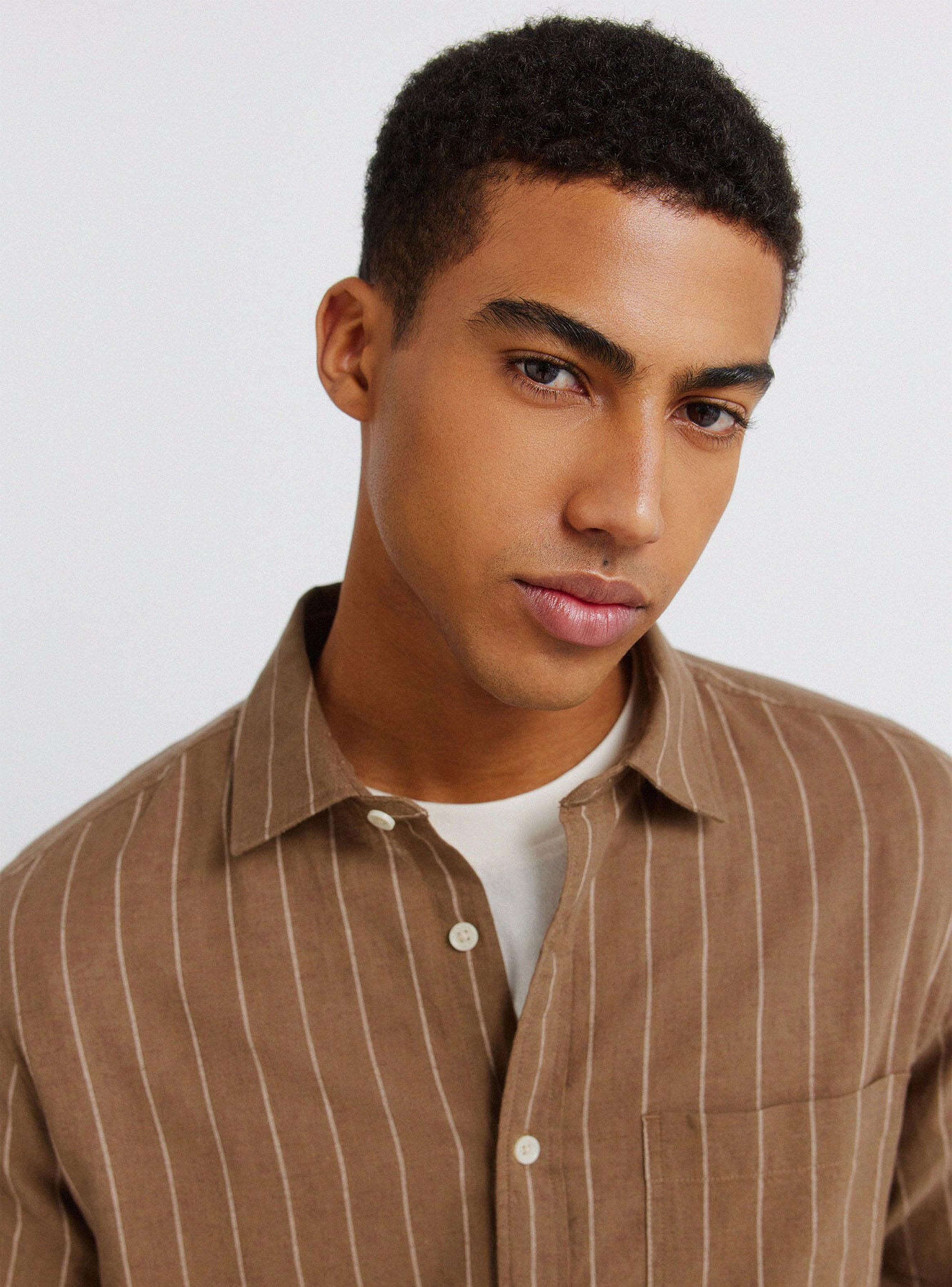 Camisa de Rayas con Lino-2