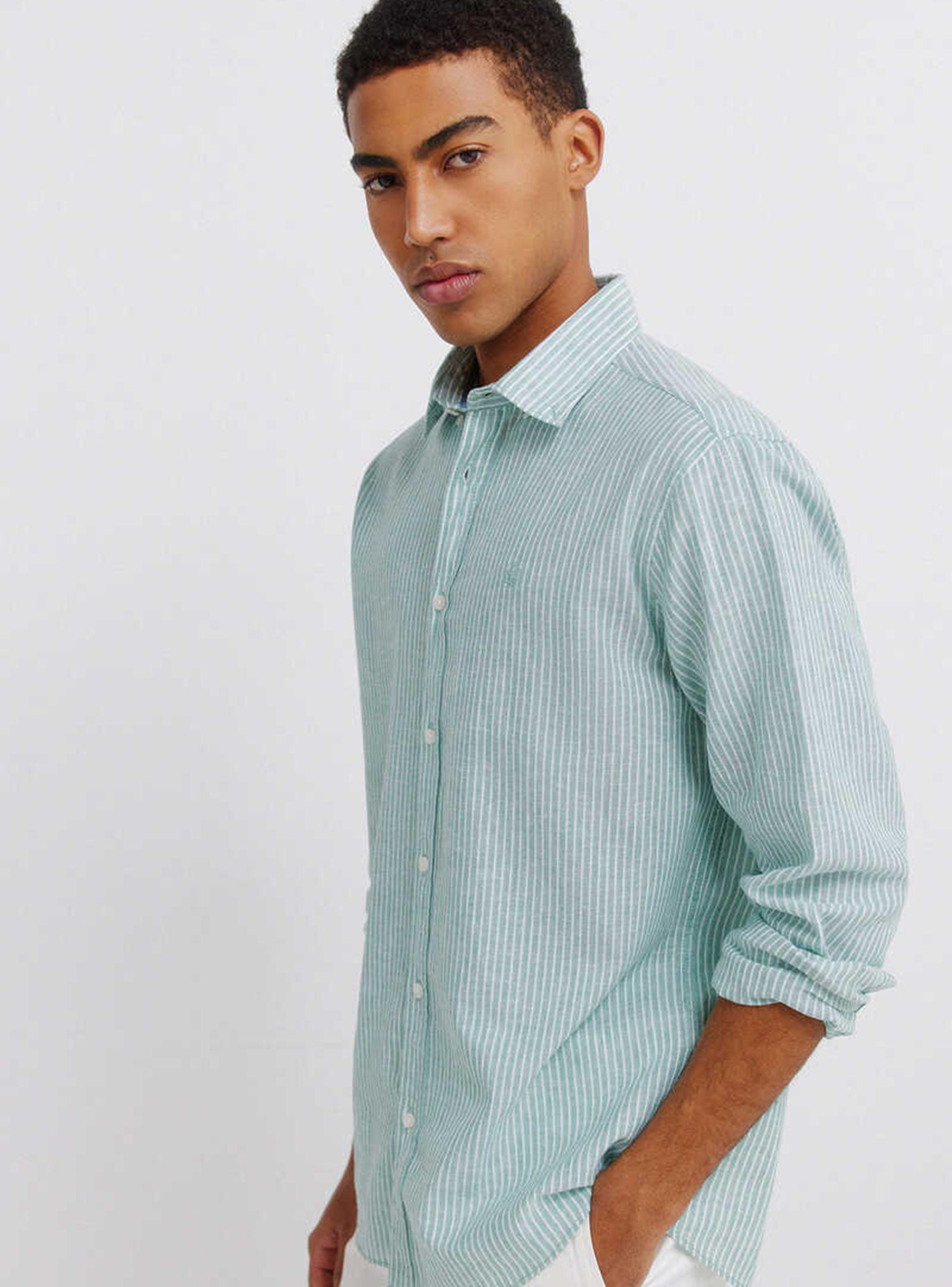 Camisa Lino a Rayas-2