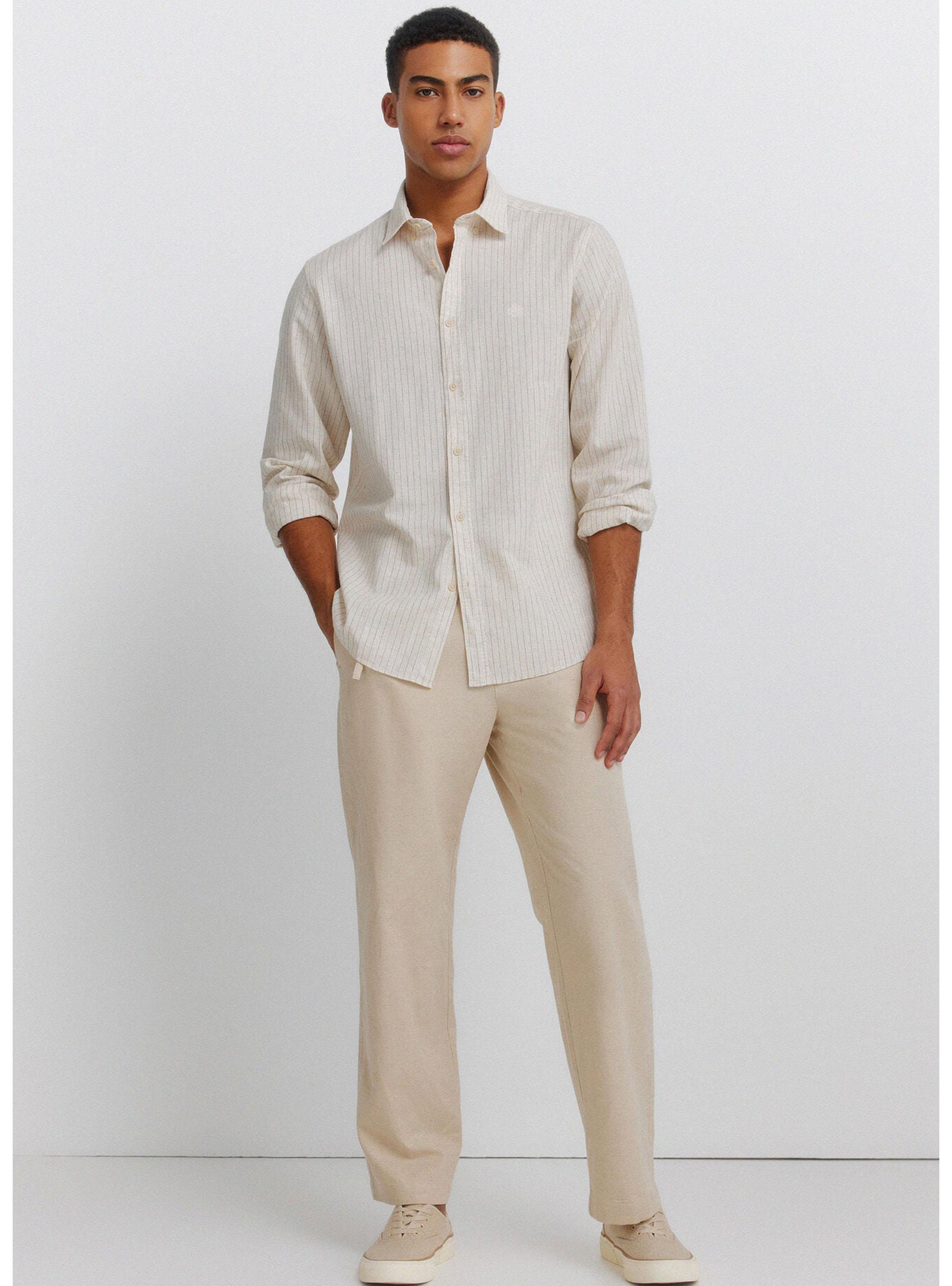 Camisa de Lino a Rayas-3
