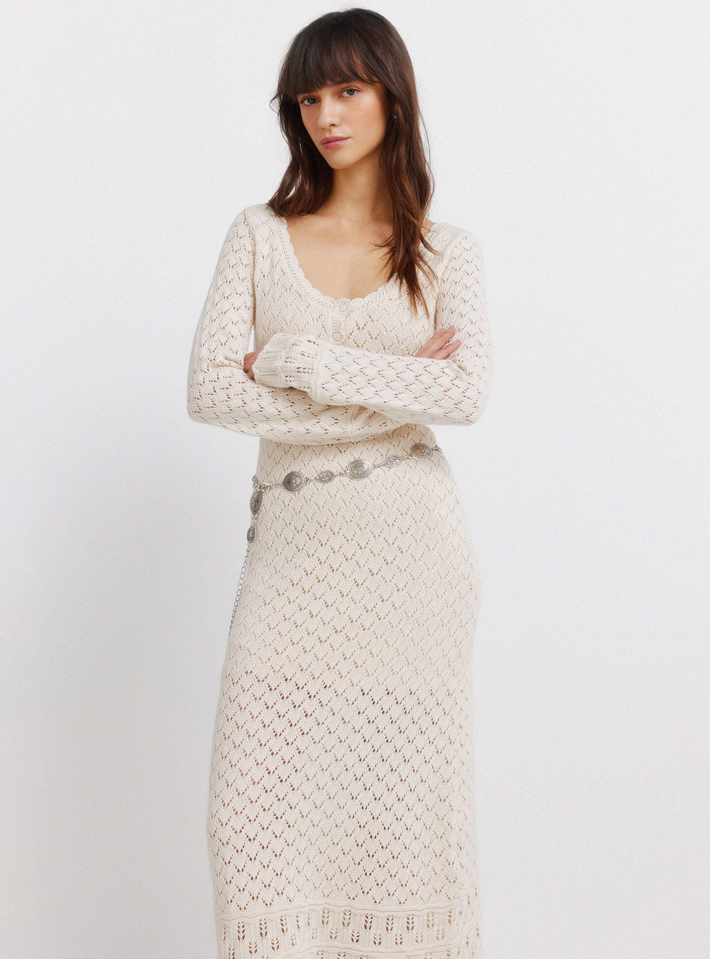 Vestido Midi Punto Pointelle-2