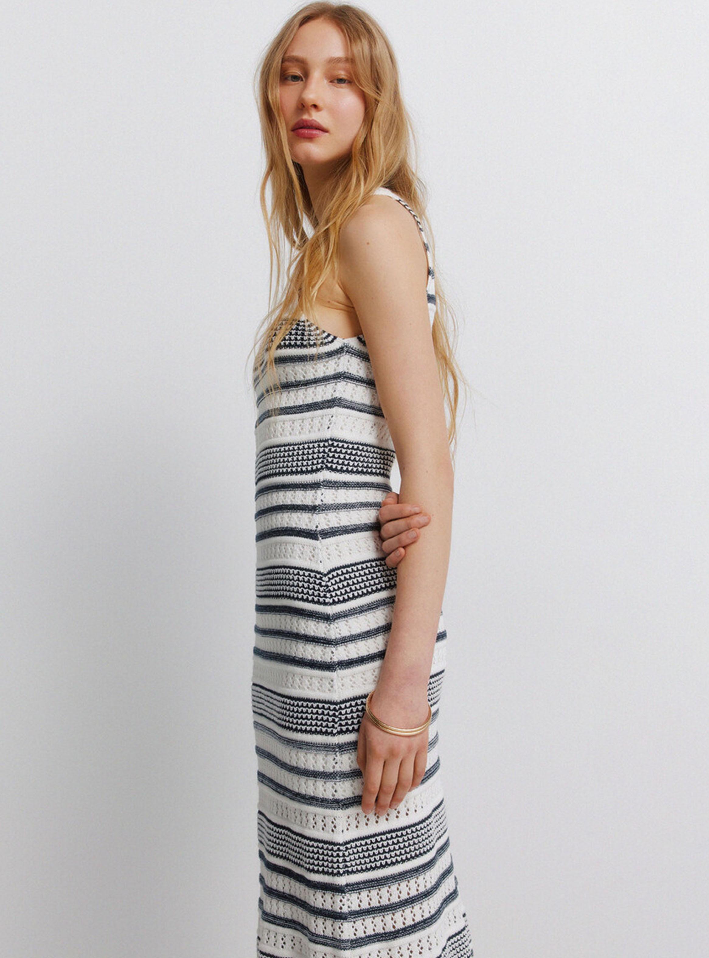 Vestido Halter de Punto Calado-2