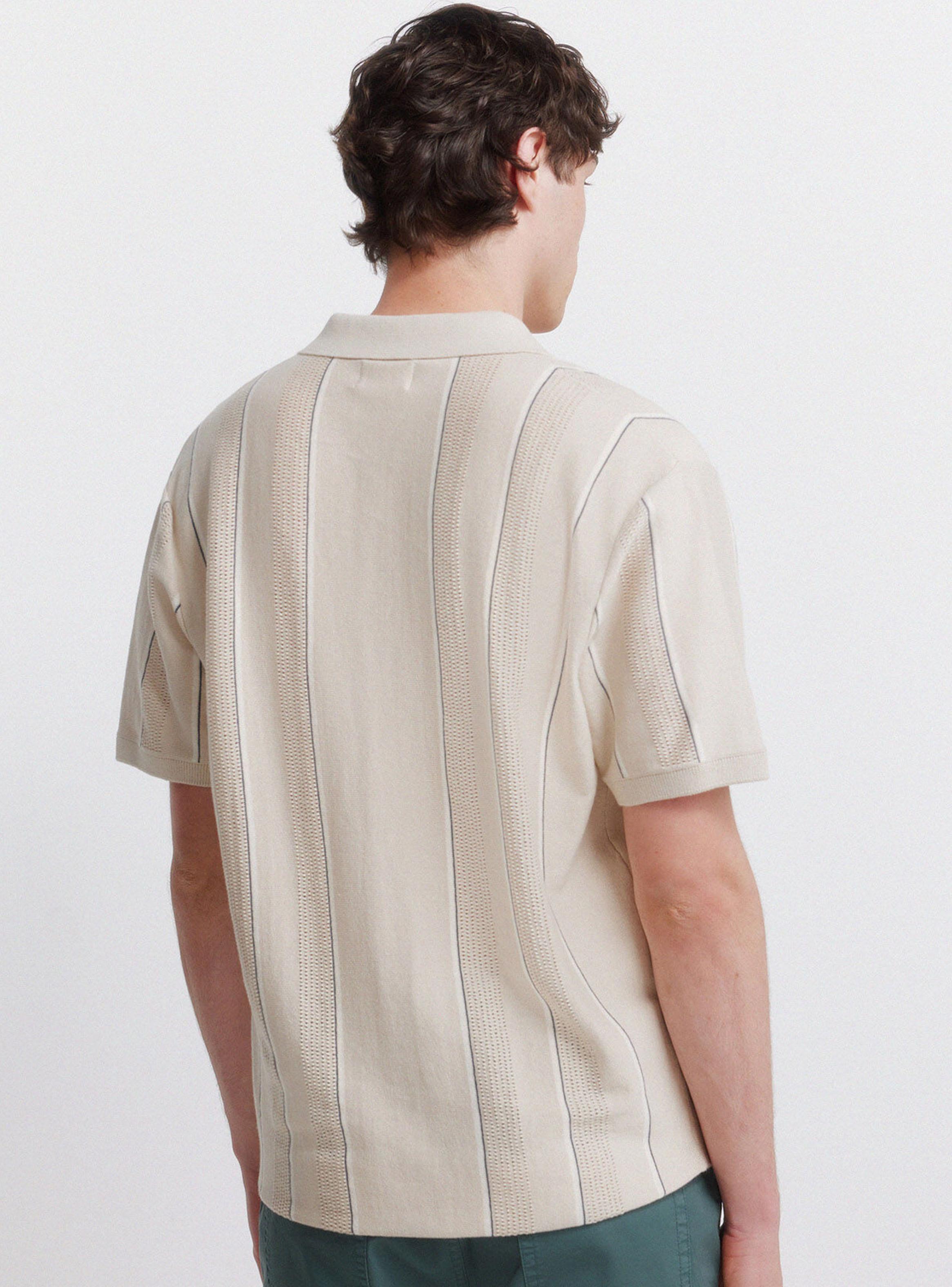 Polera Polo Calado Raya Contraste-1
