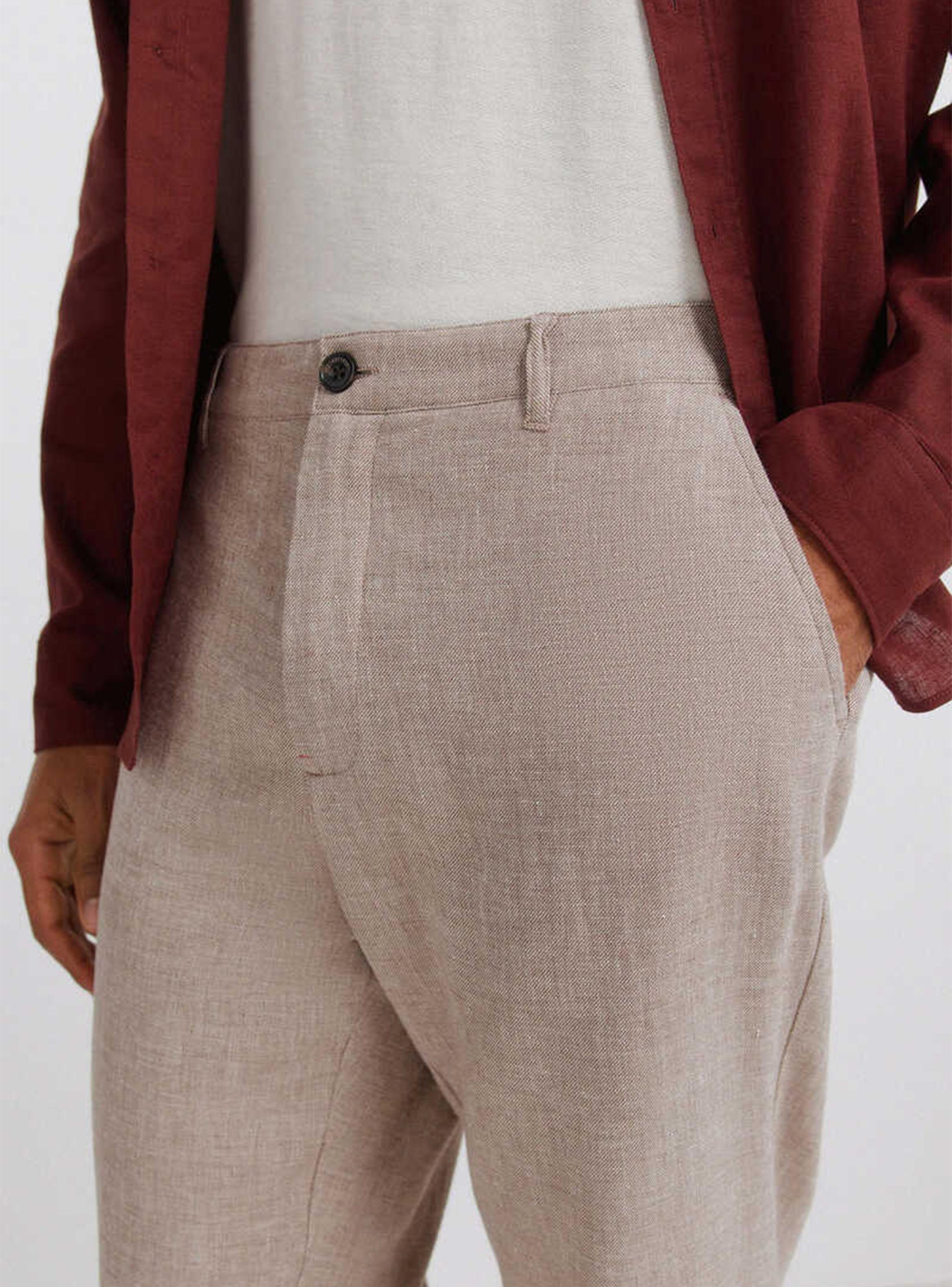 Pantalón Estructura Lino Comfort Slim Fit-3