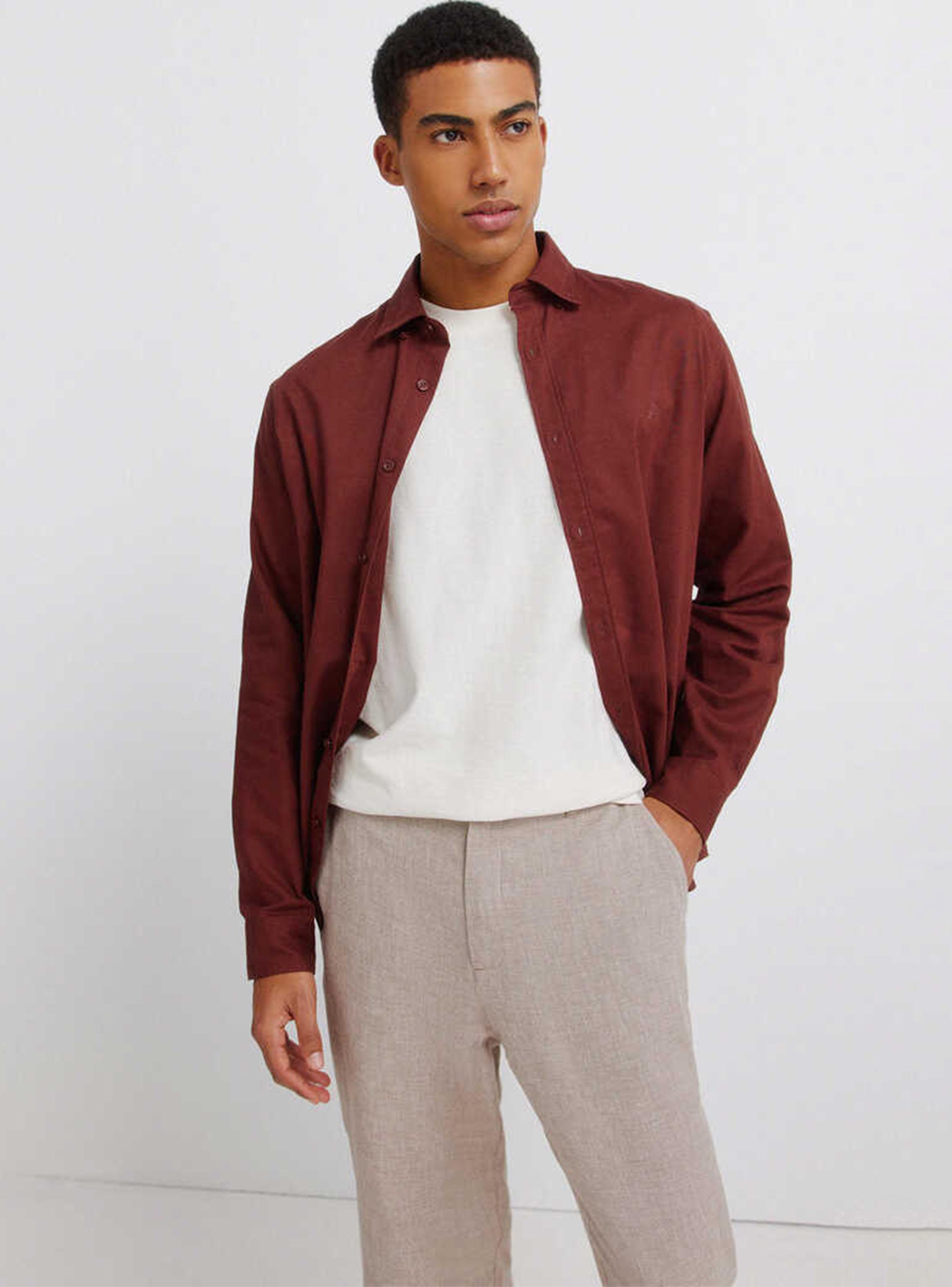 Pantalón Estructura Lino Comfort Slim Fit-2