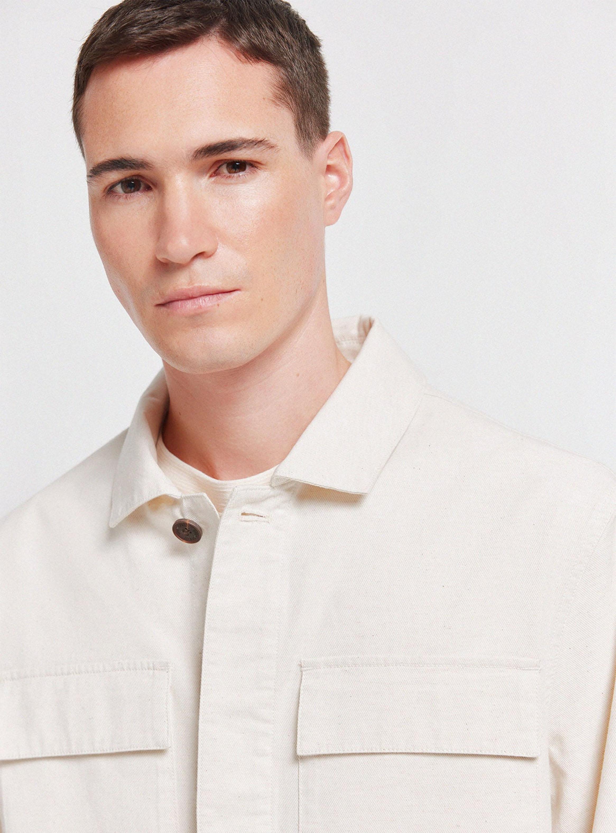Chaqueta Lino Algodón Overshirt Fit-2