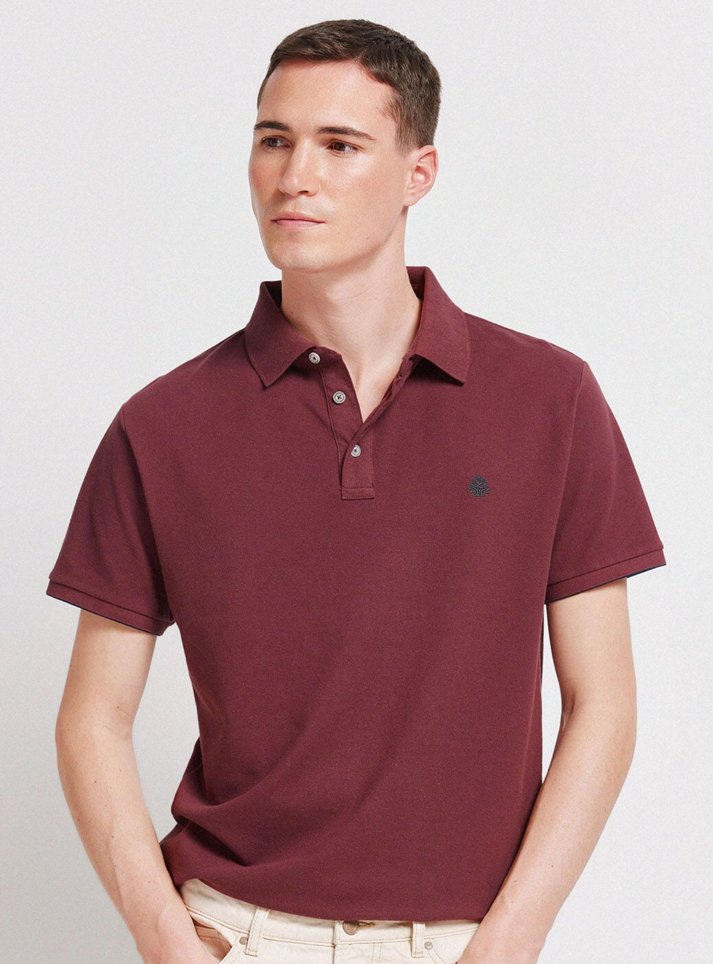 Polera Cuello Camisero Contraste-0