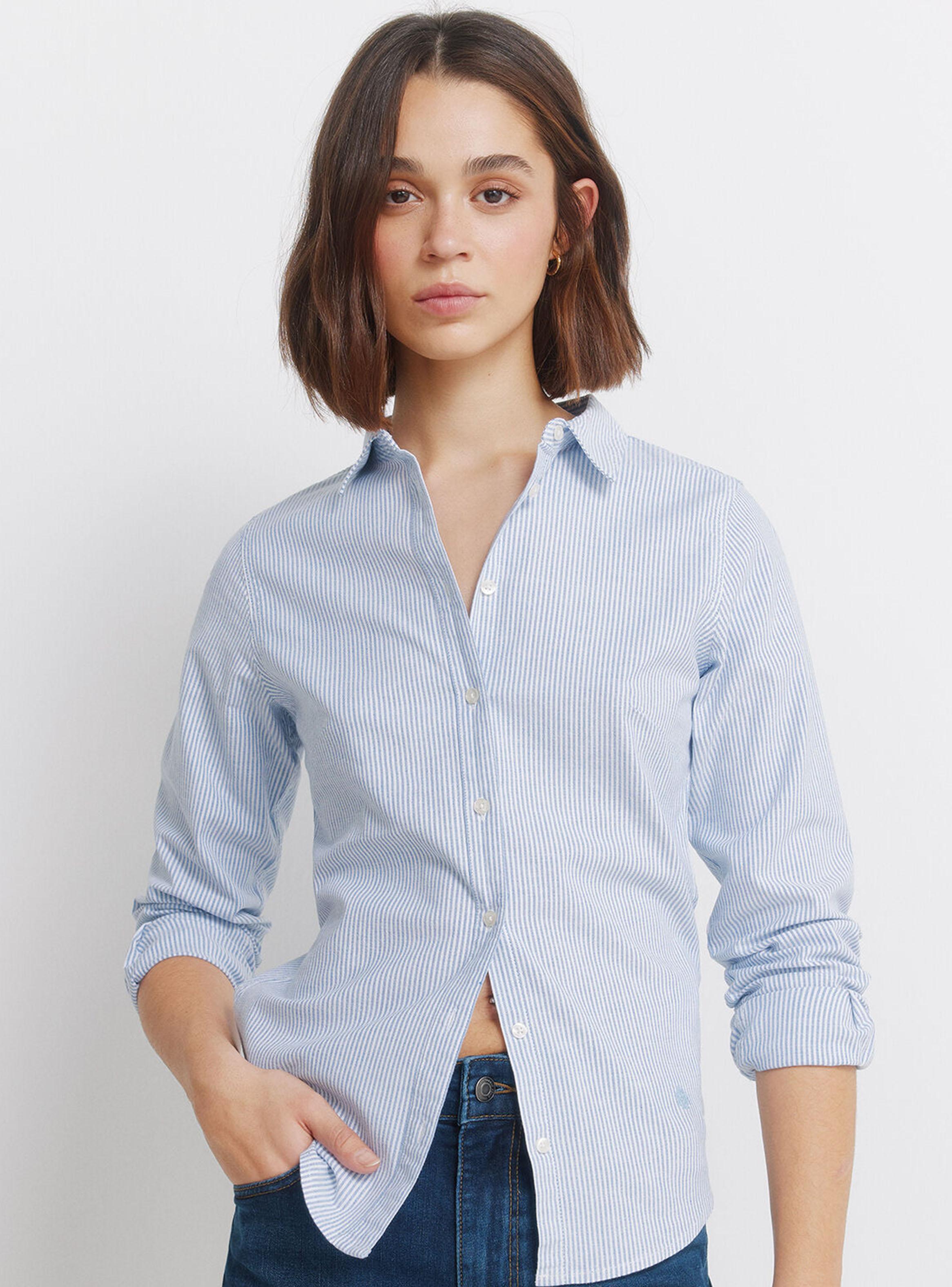 Camisa Cuello Camisero Oxford Algodón-0