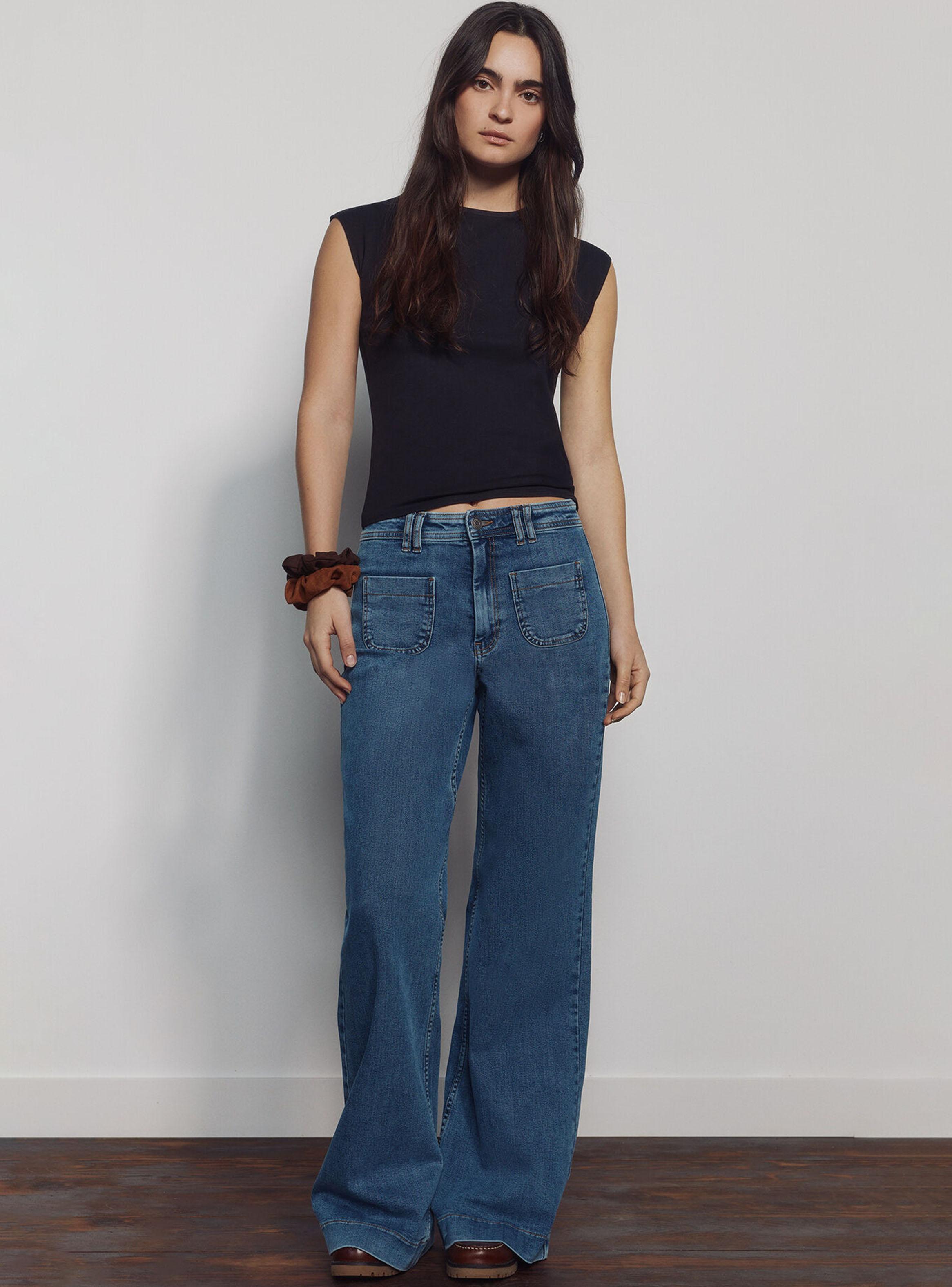 Jeans Super Lare de Talle Alto-4
