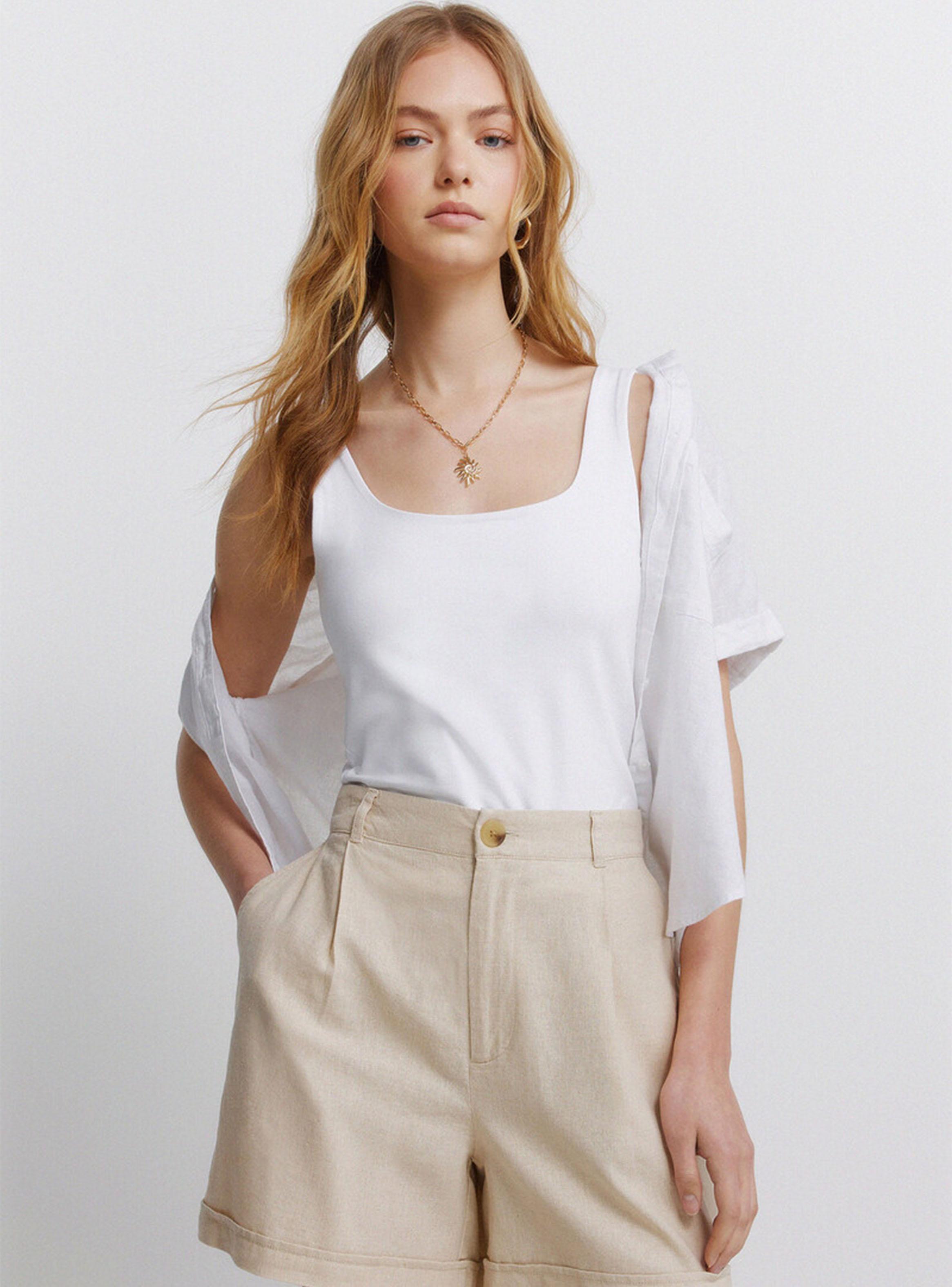 Short con Bolsillo Lino-3