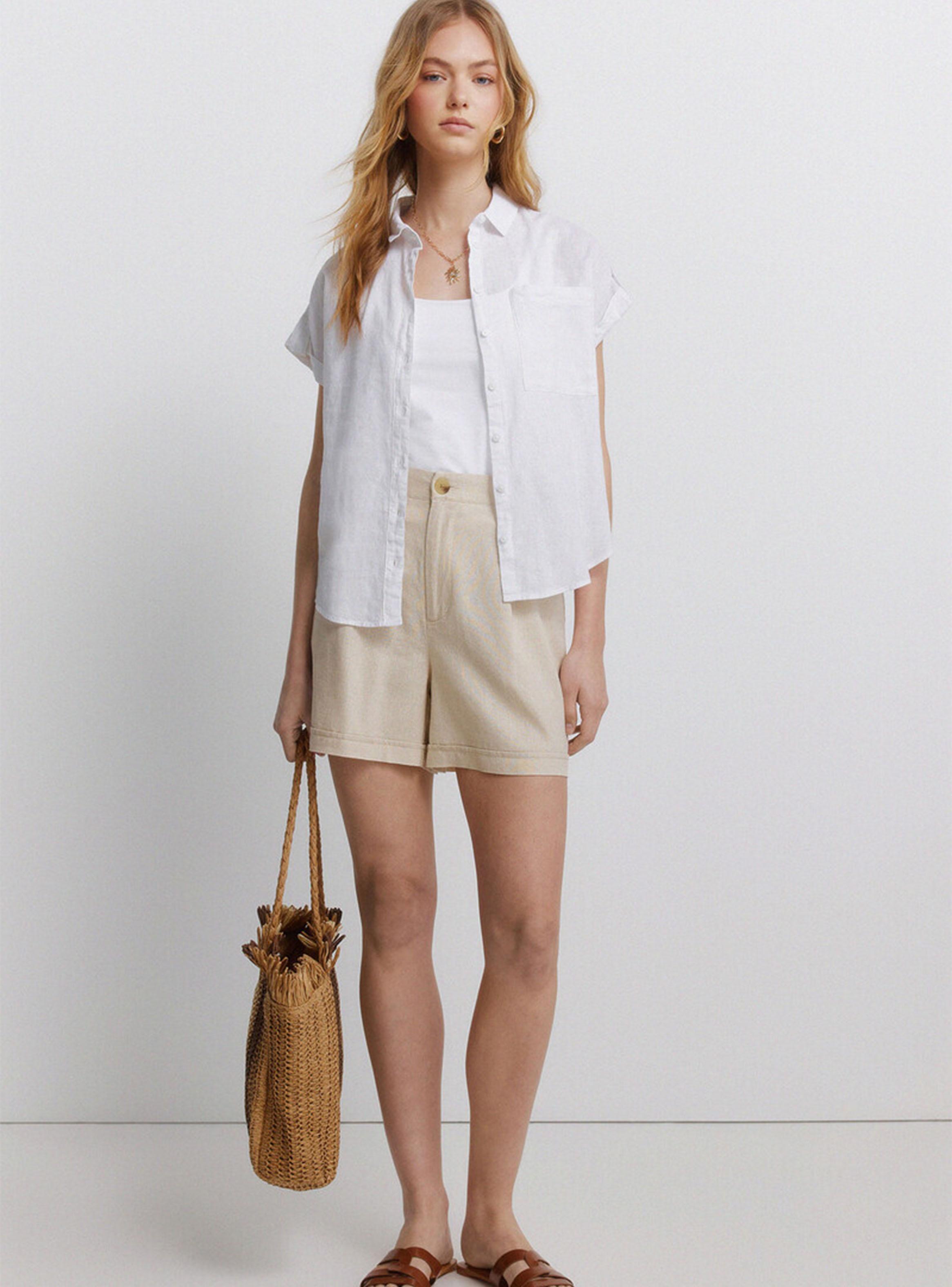 Short con Bolsillo Lino-5