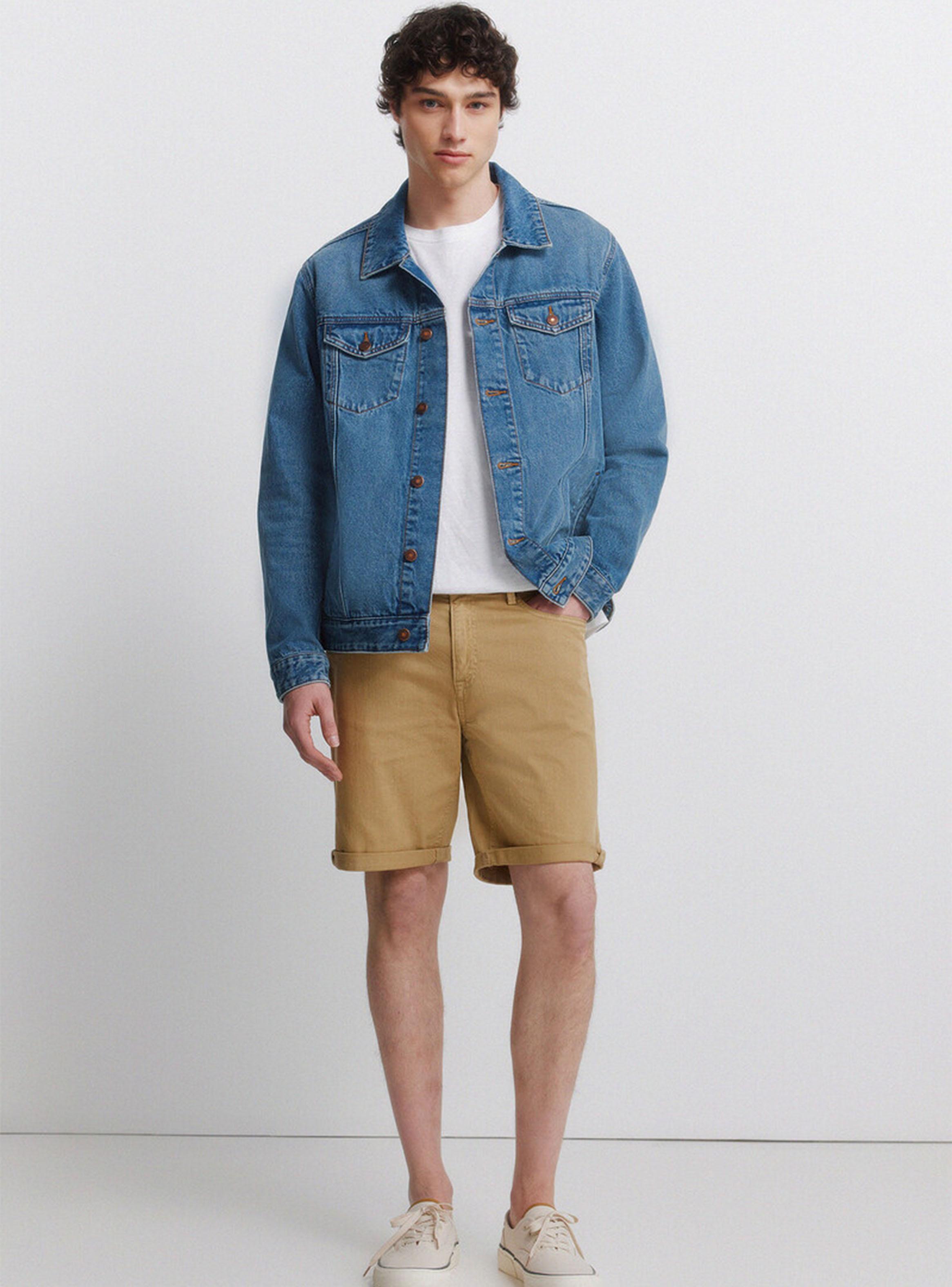 Bermudas de Cinco Bolsillos Lavadas Slim Fit-5