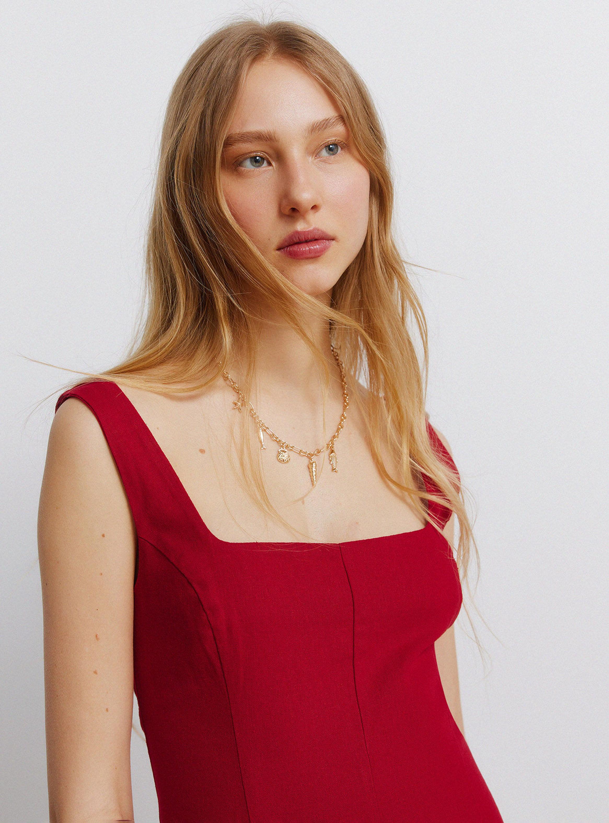 Vestido Tirantes Corto Lino-3