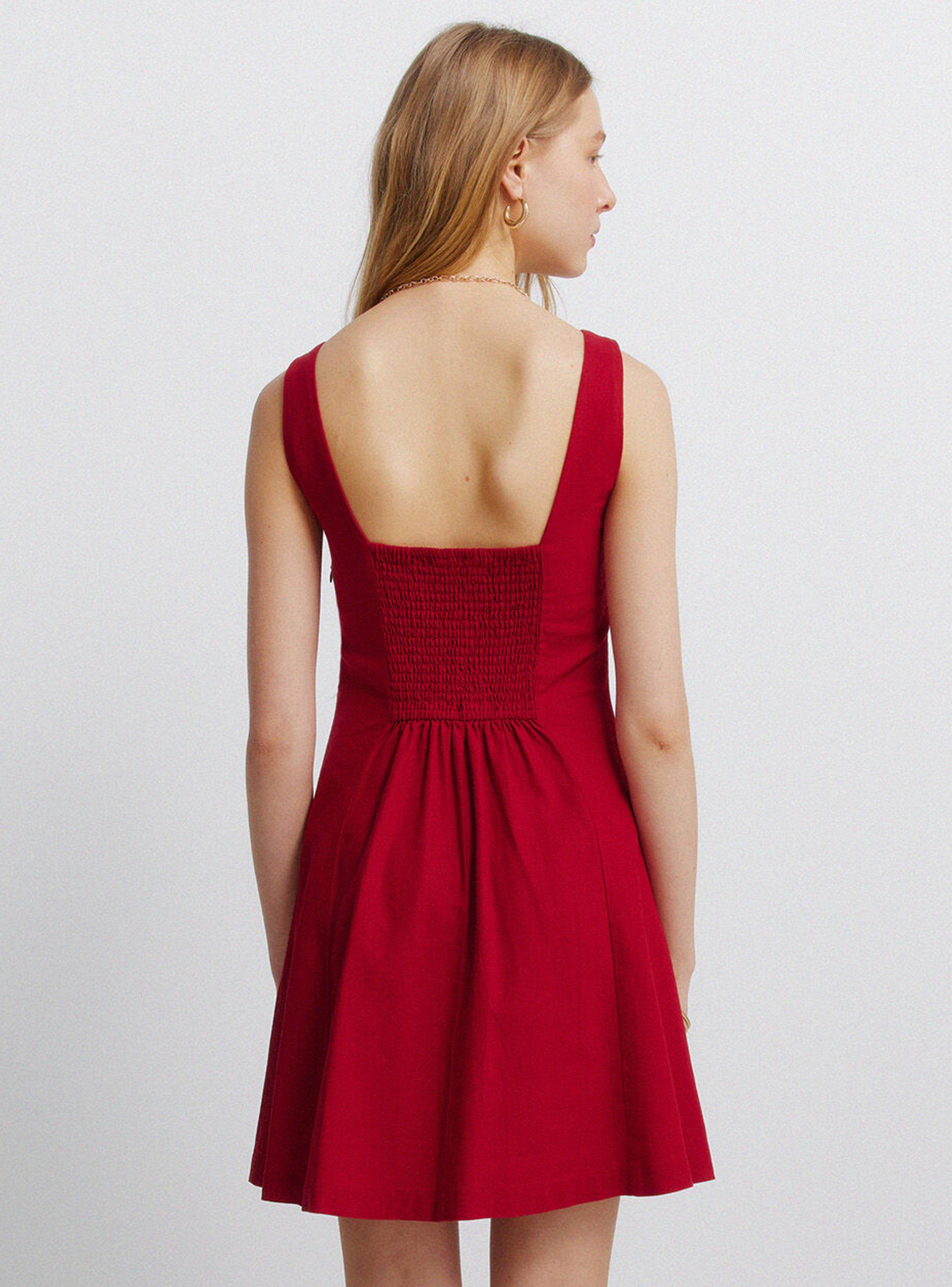 Vestido Tirantes Corto Lino-1