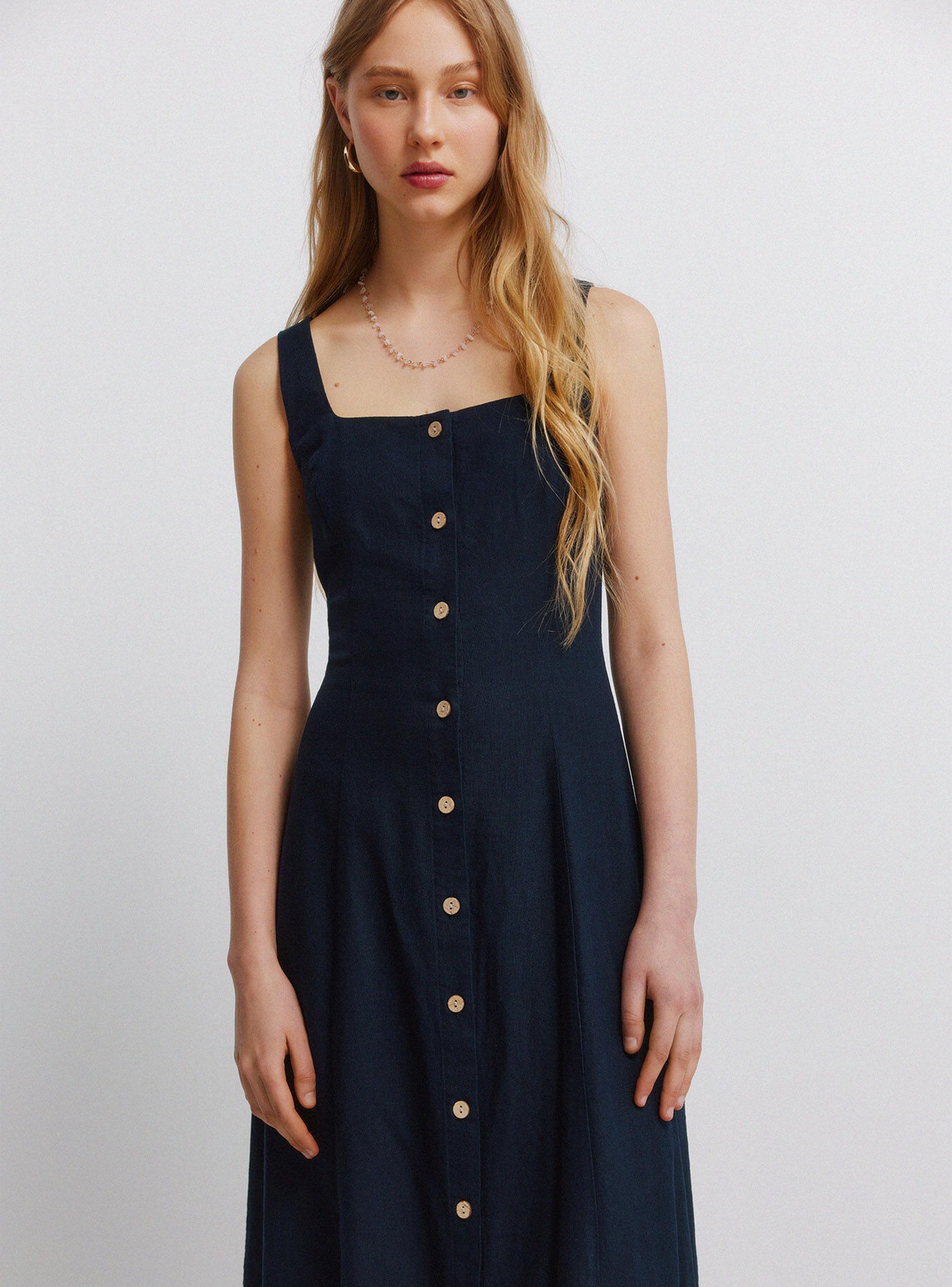 Vestido Midi Escote Cuadrado-2
