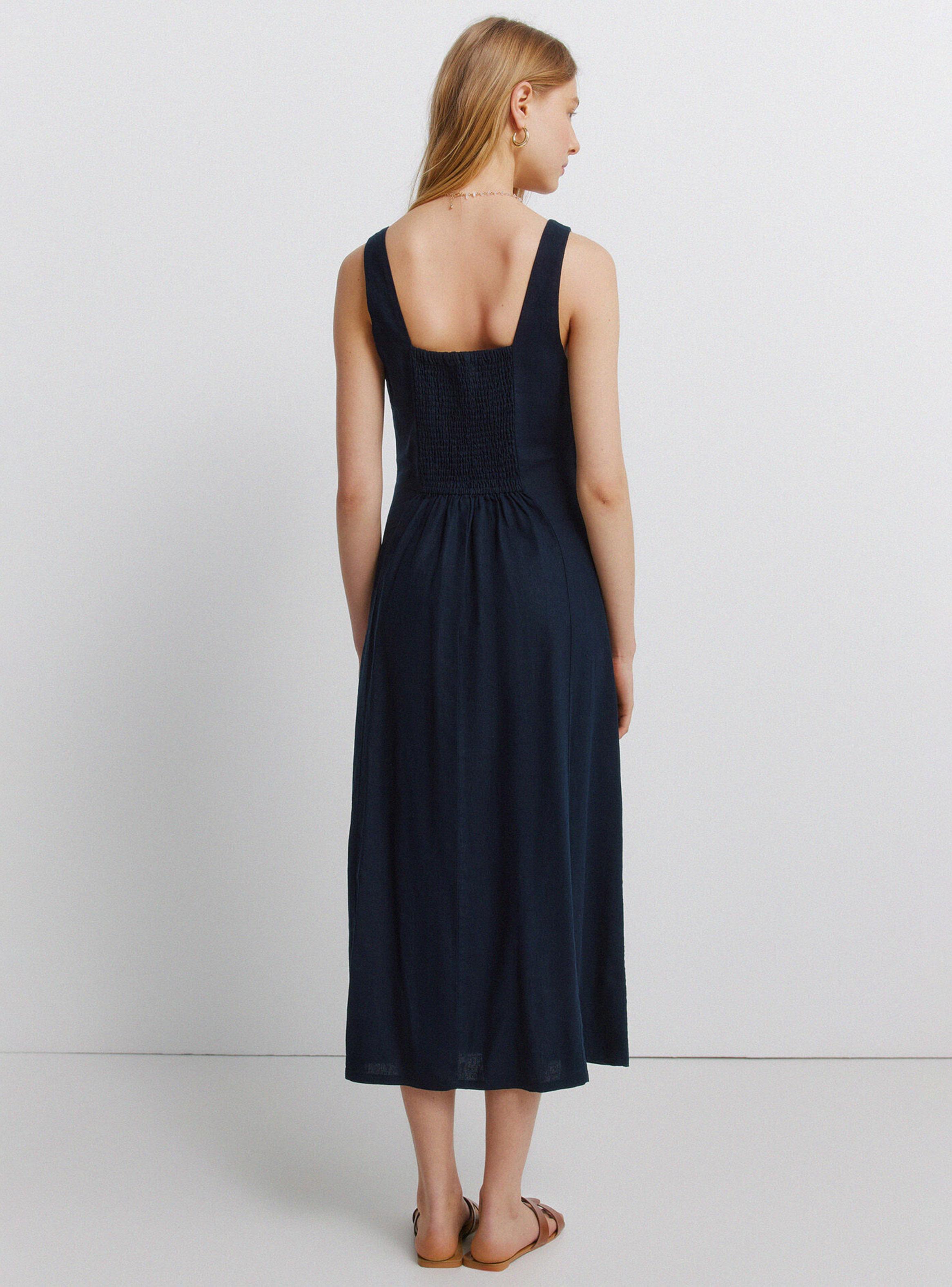 Vestido Midi Escote Cuadrado-1
