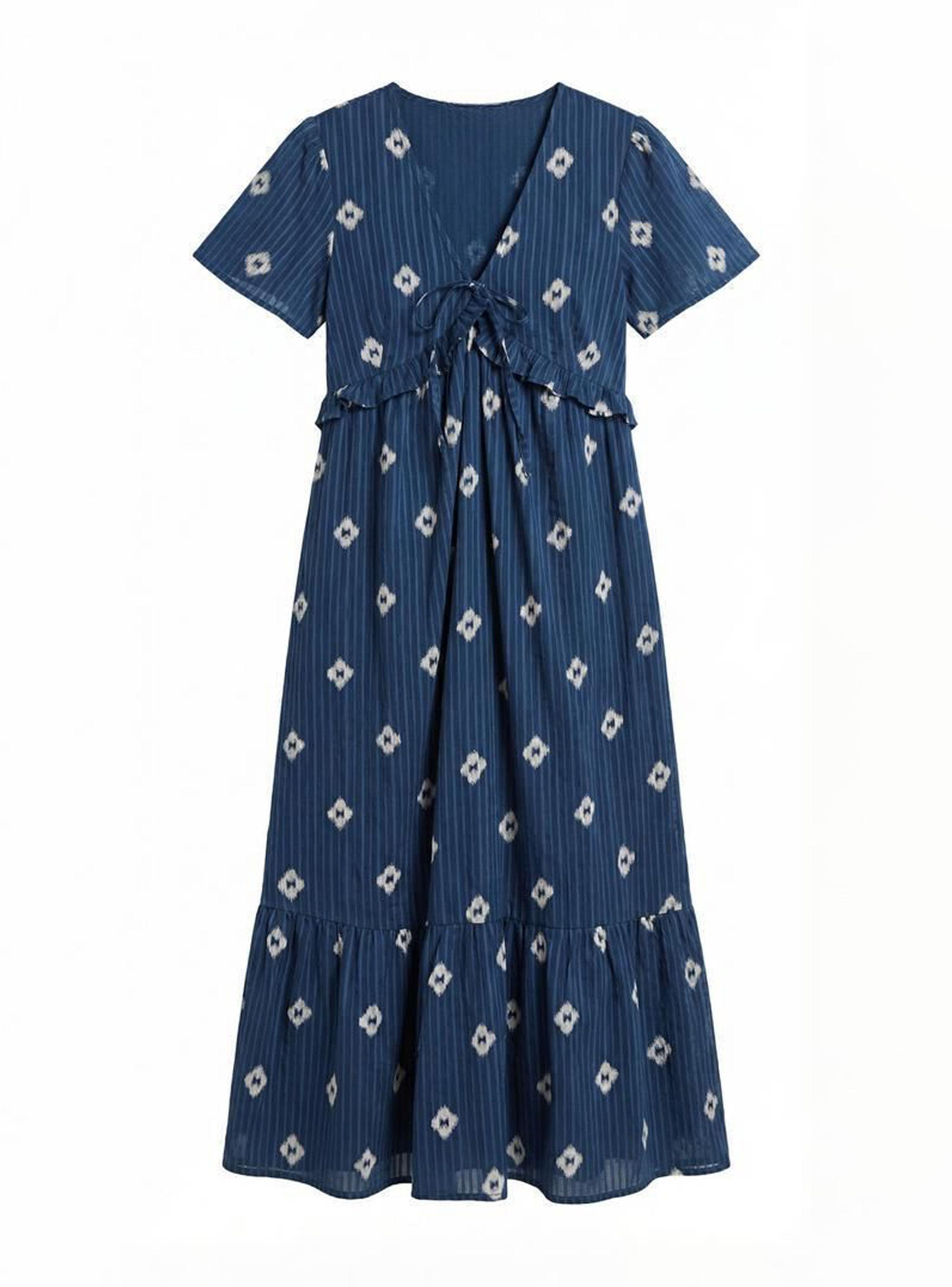 Vestido Midi Doble Volante-5