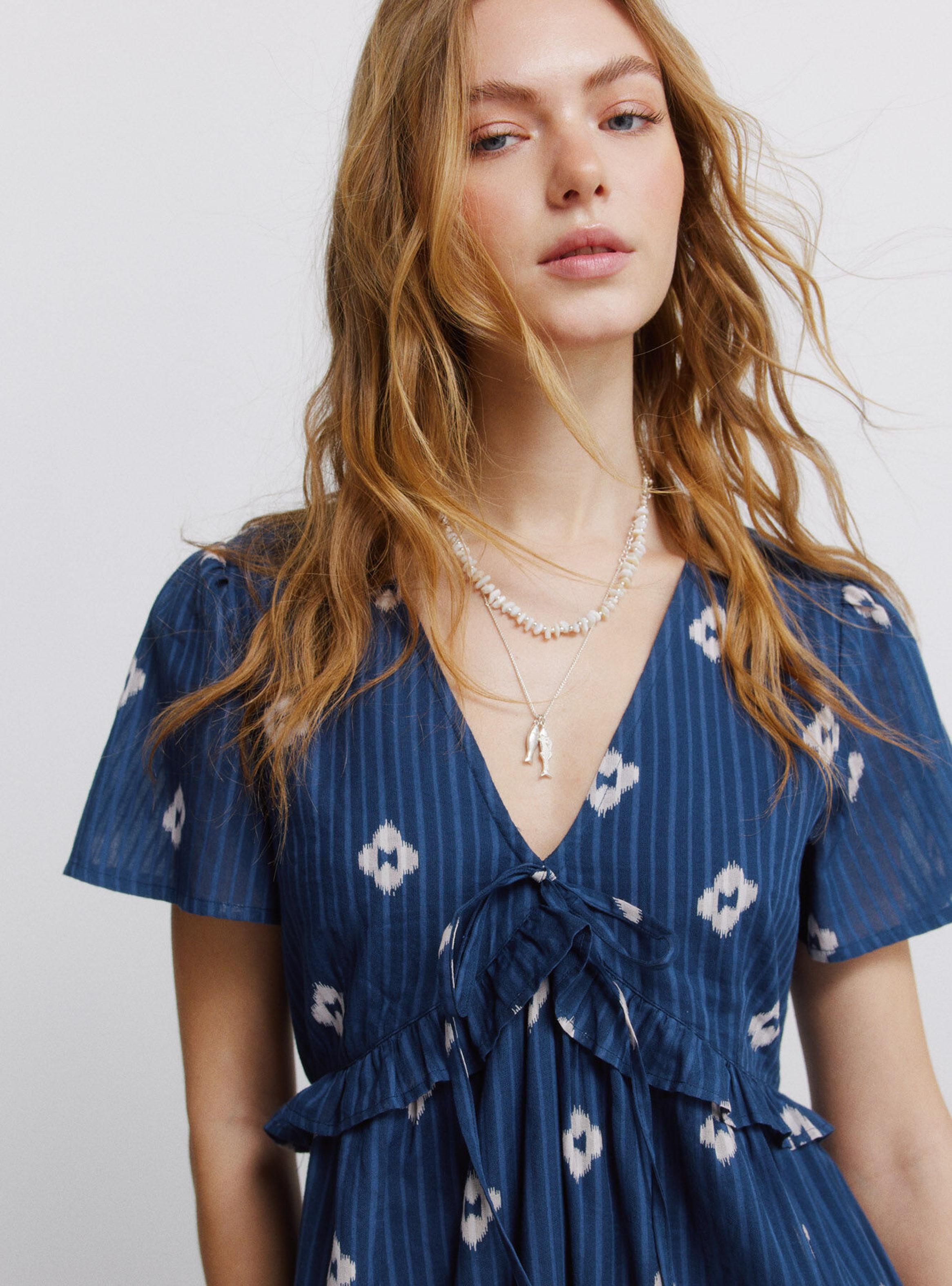 Vestido Midi Doble Volante-3