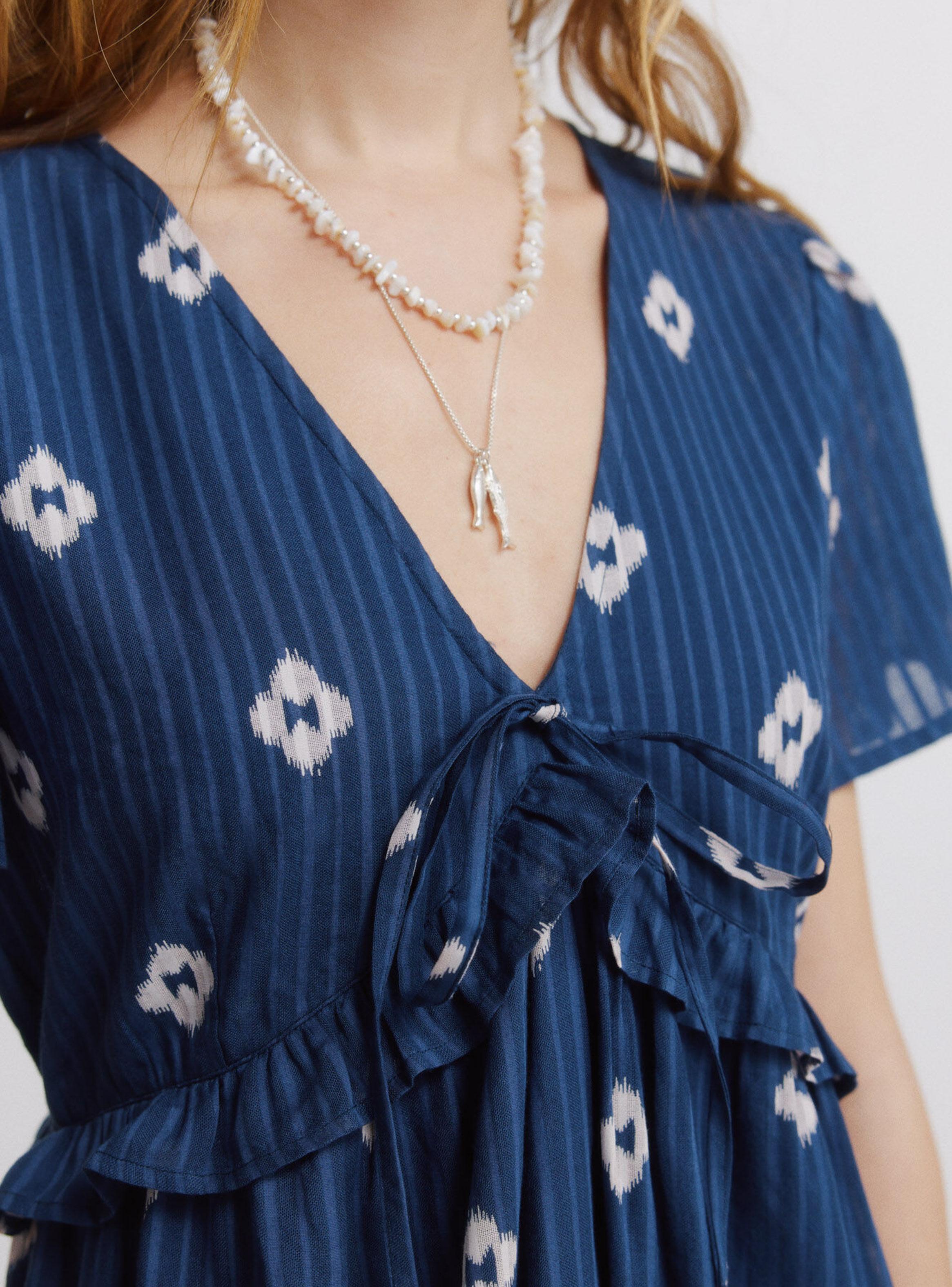 Vestido Midi Doble Volante-4