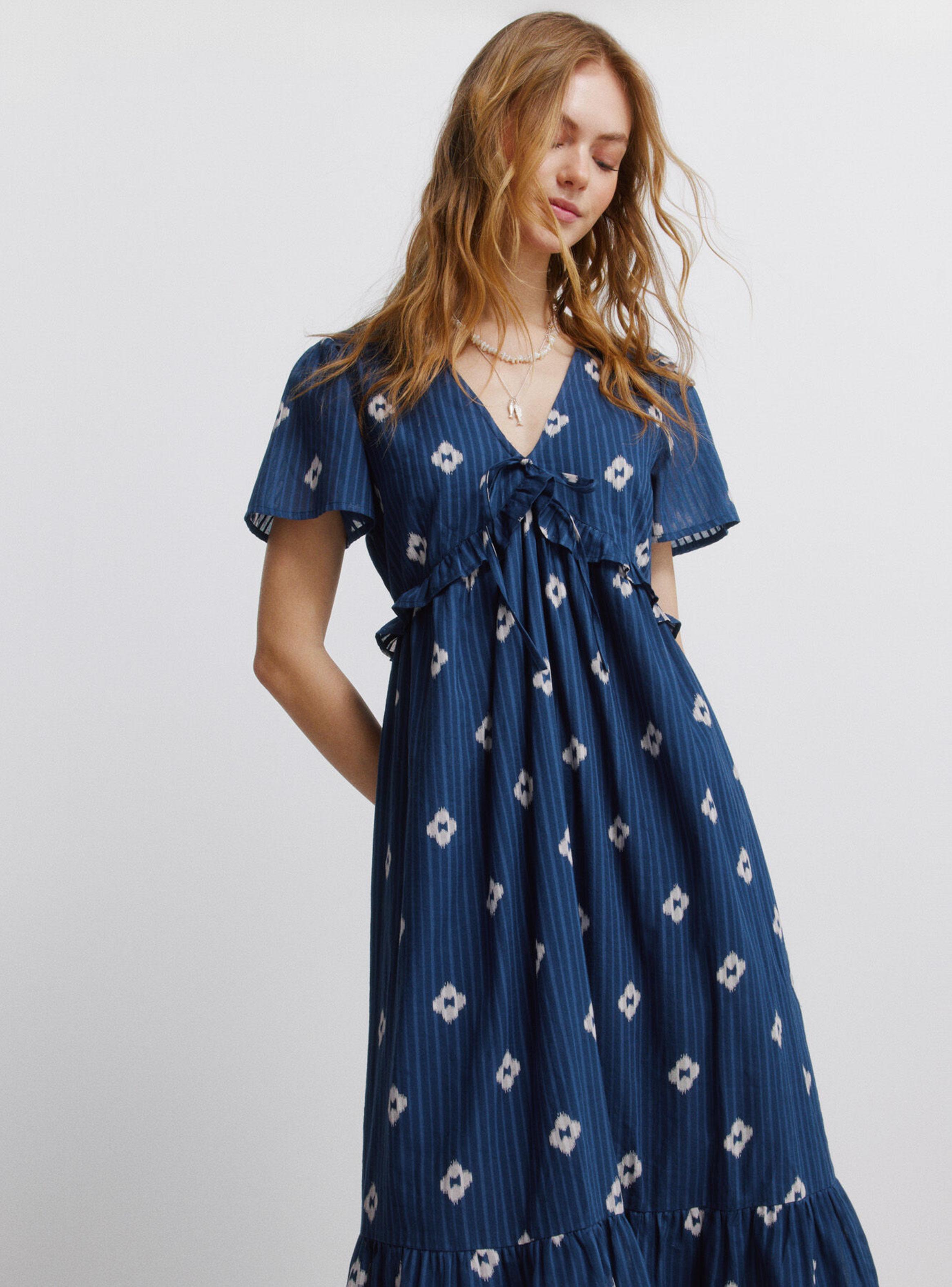 Vestido Midi Doble Volante-2