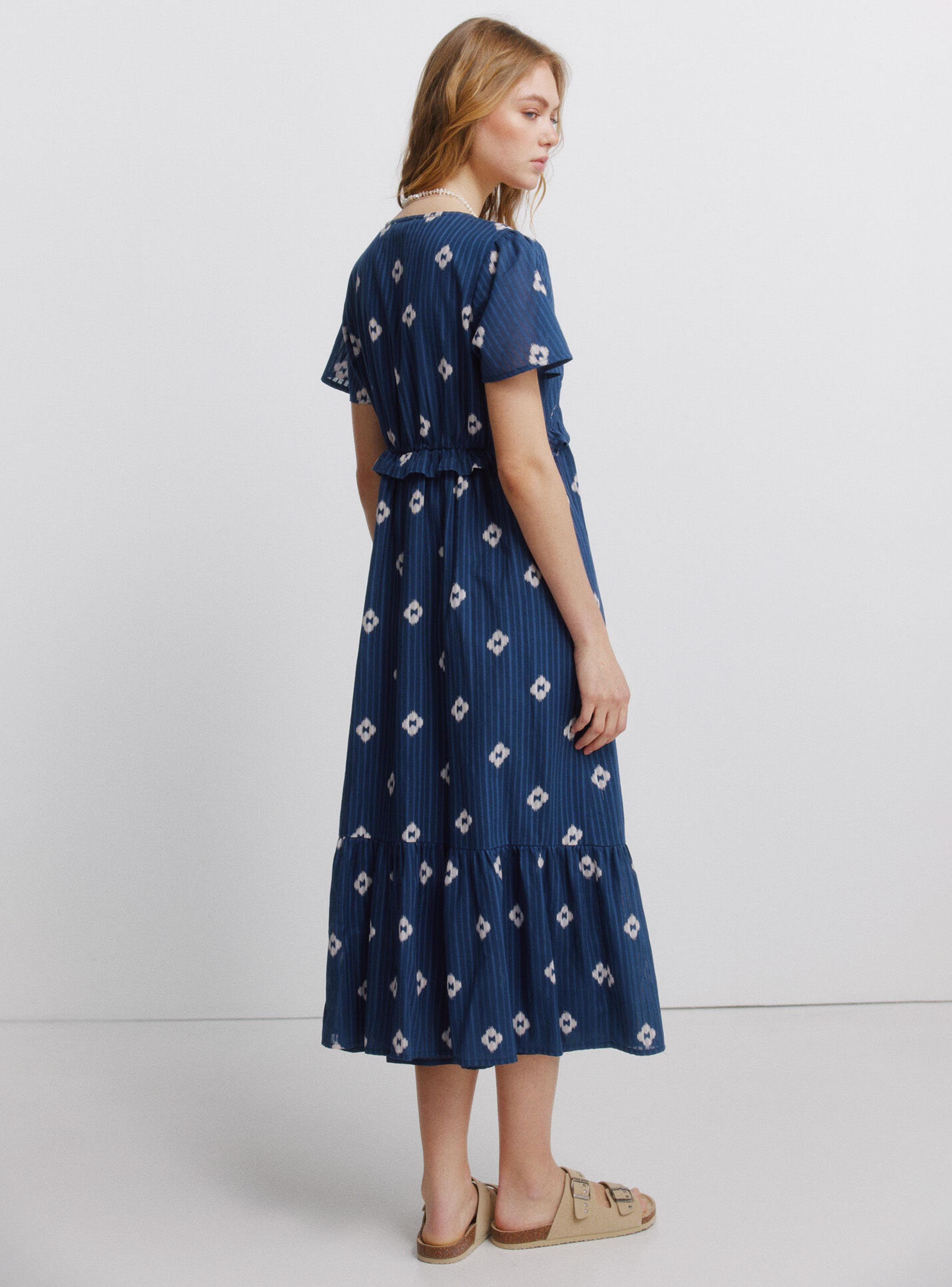 Vestido Midi Doble Volante-1