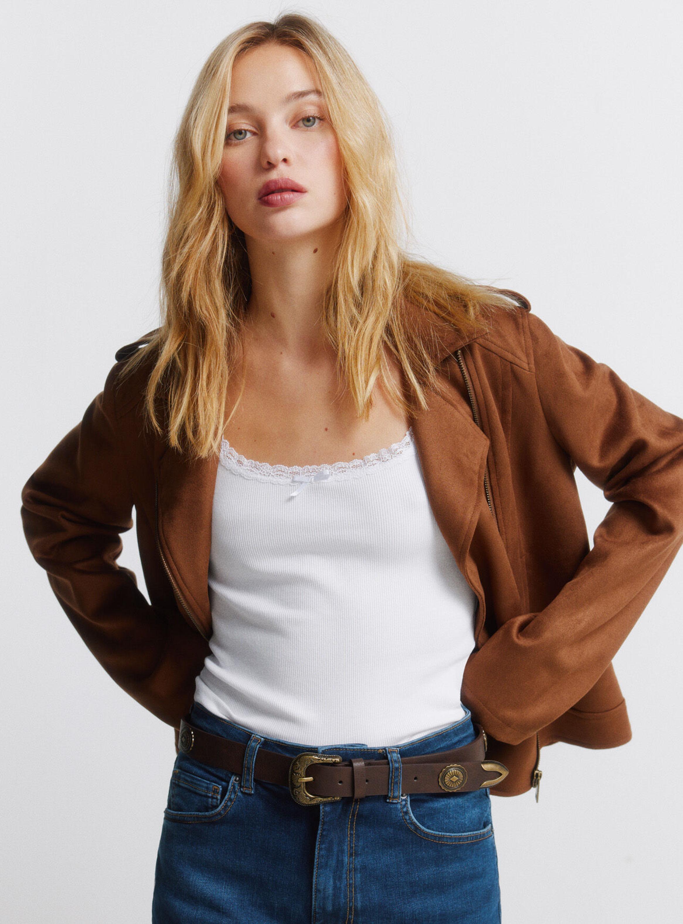 Chaqueta Antelina Hombros Trabillas-2