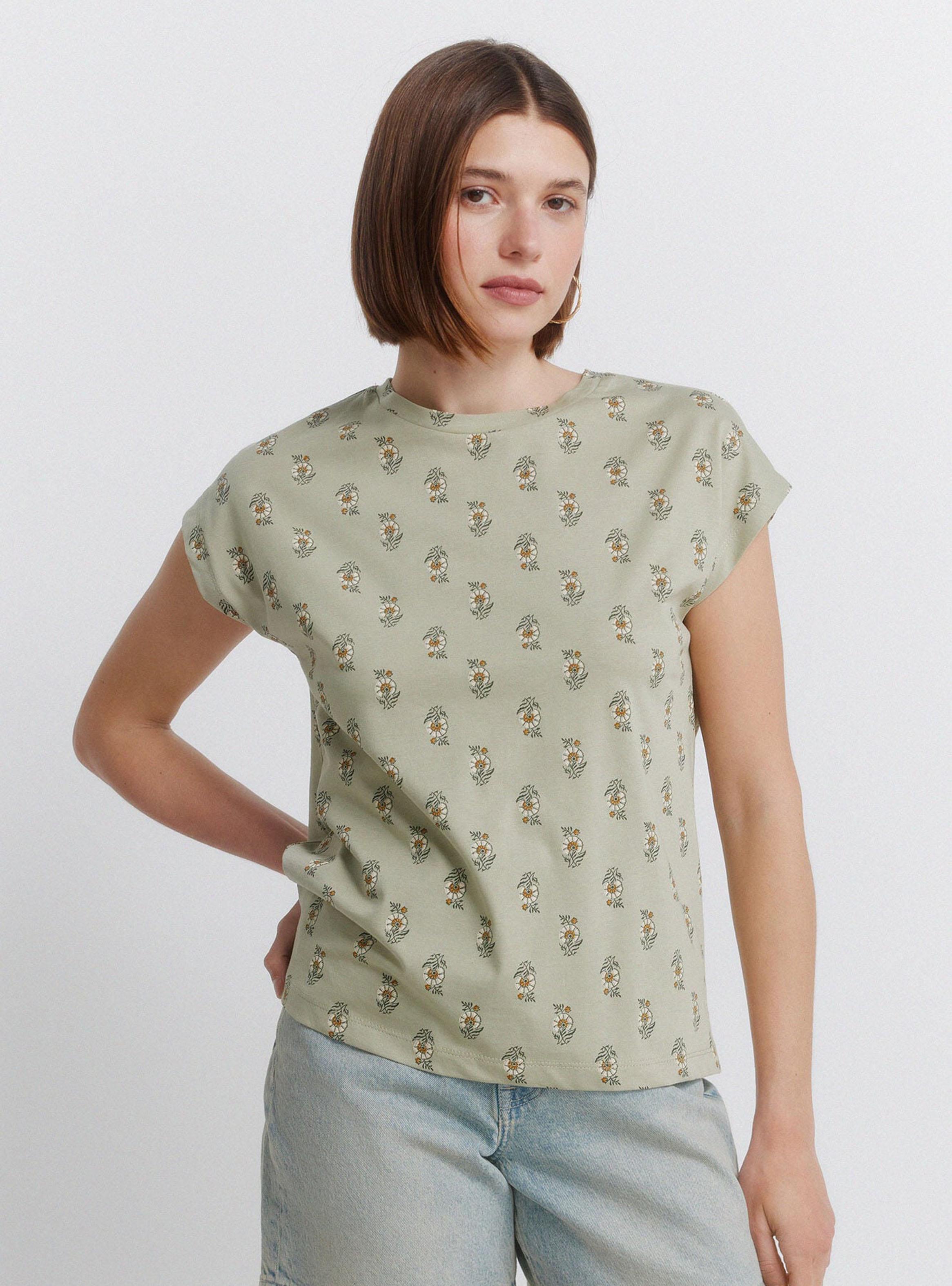 Polera Manga Corta Diseño Estampado-0