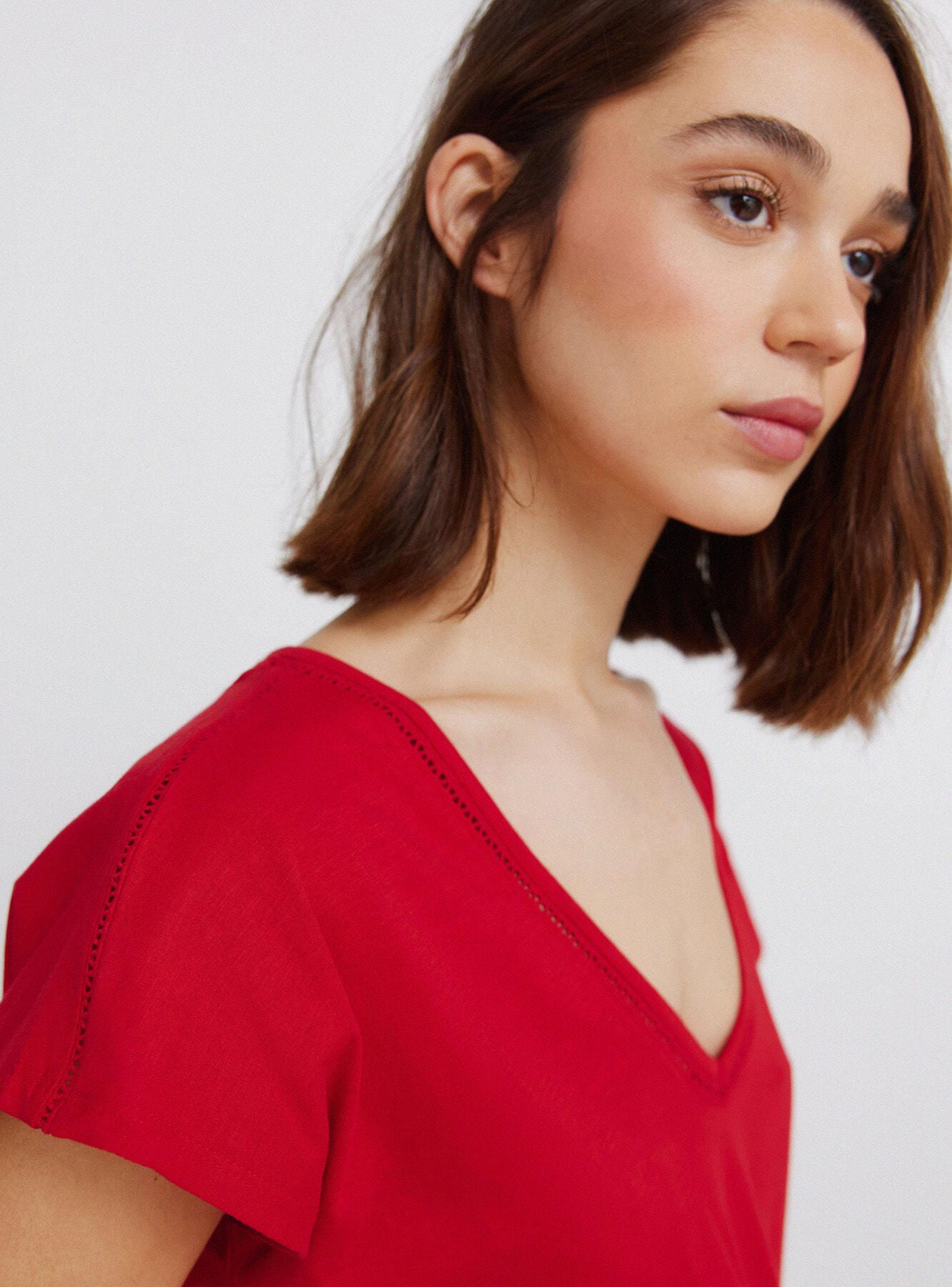 Polera Escote V Diseño Lace-3